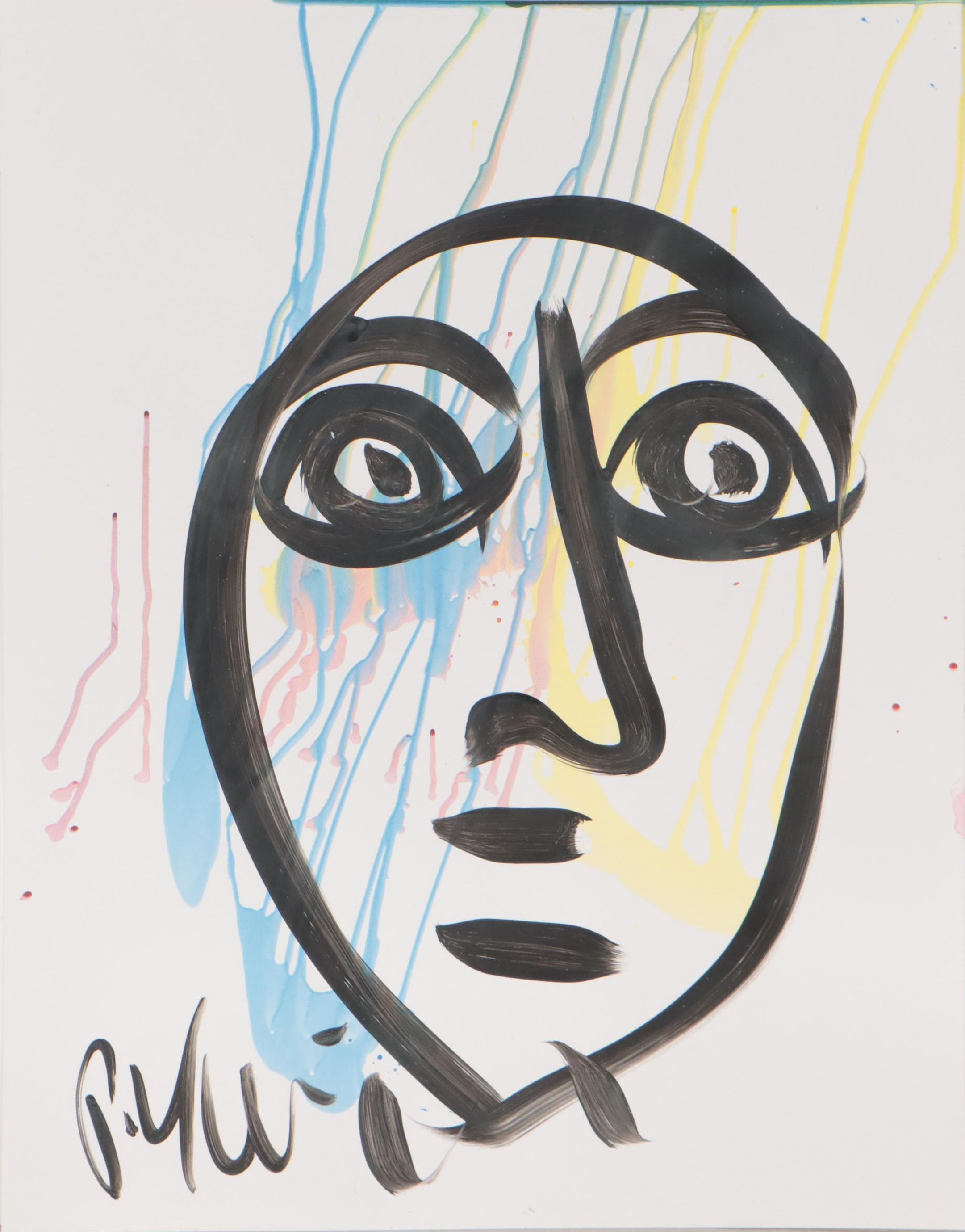 Peter Keil Abstract Portrait Acrylic Painting