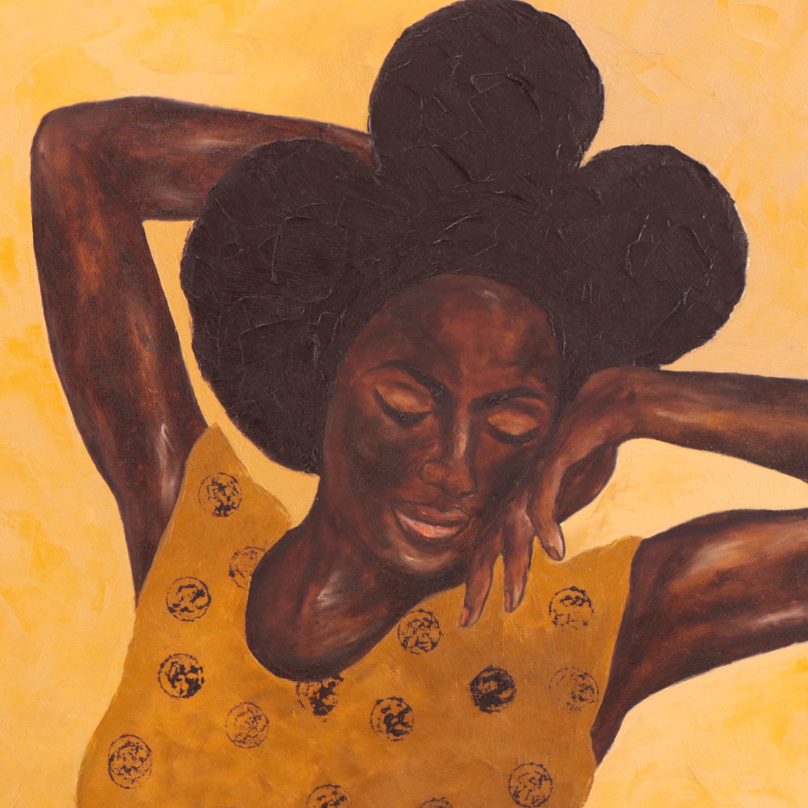 Oluwakemi Omowaire Oil Painting "Cherished," 21st Century