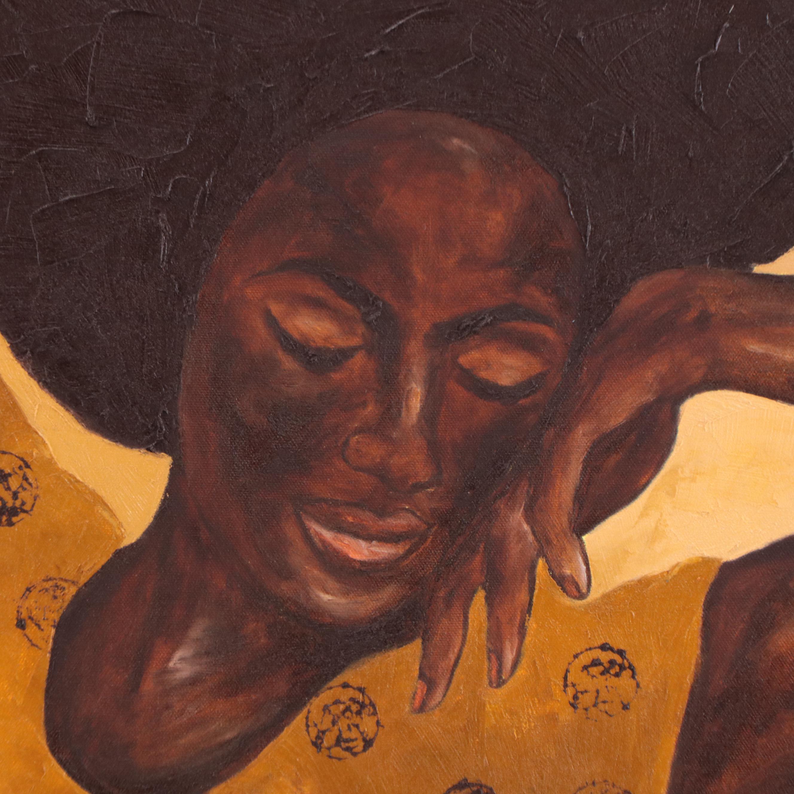 Oluwakemi Omowaire Oil Painting "Cherished," 21st Century
