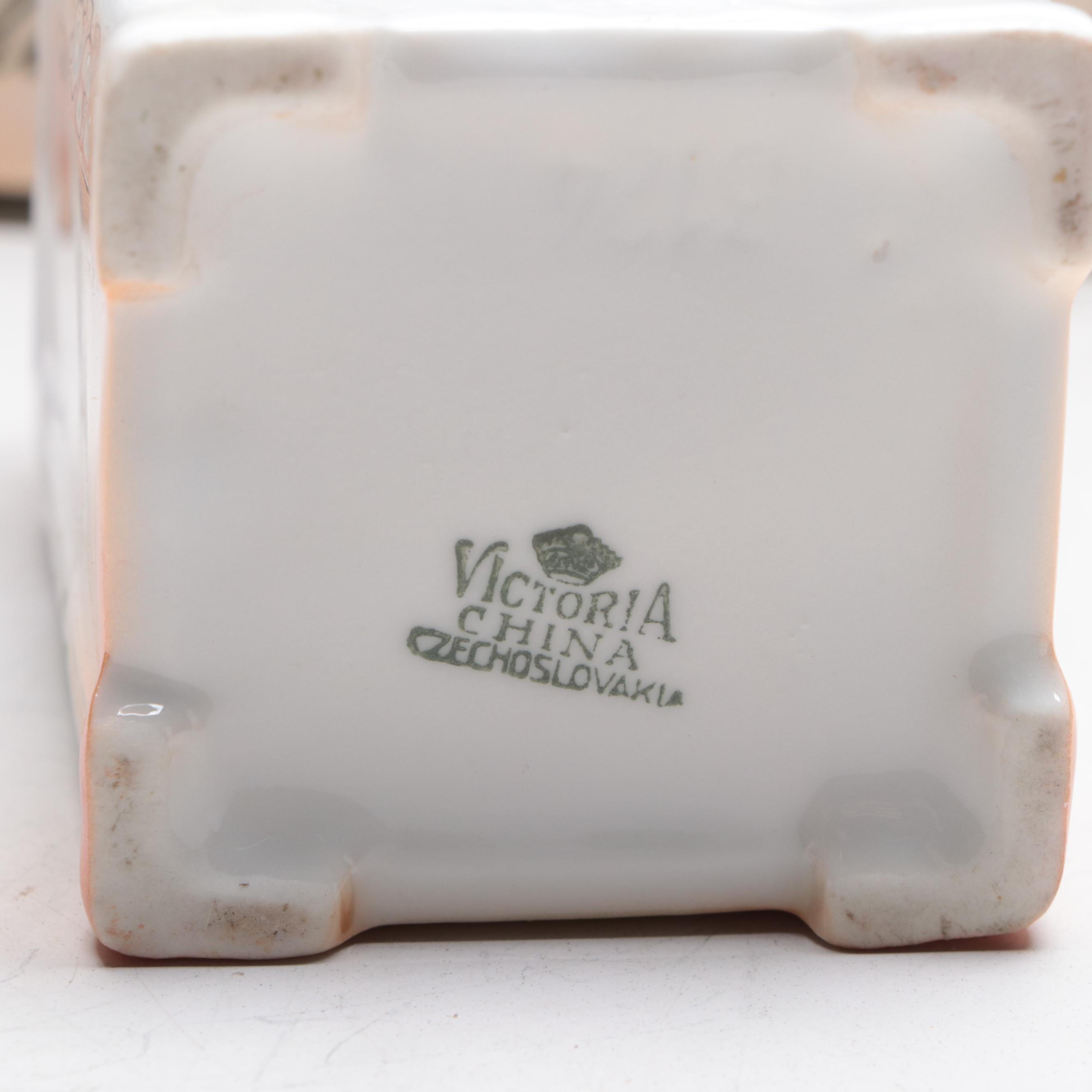 Victoria China Porcelain Canister Set, Early to Mid 20th Century