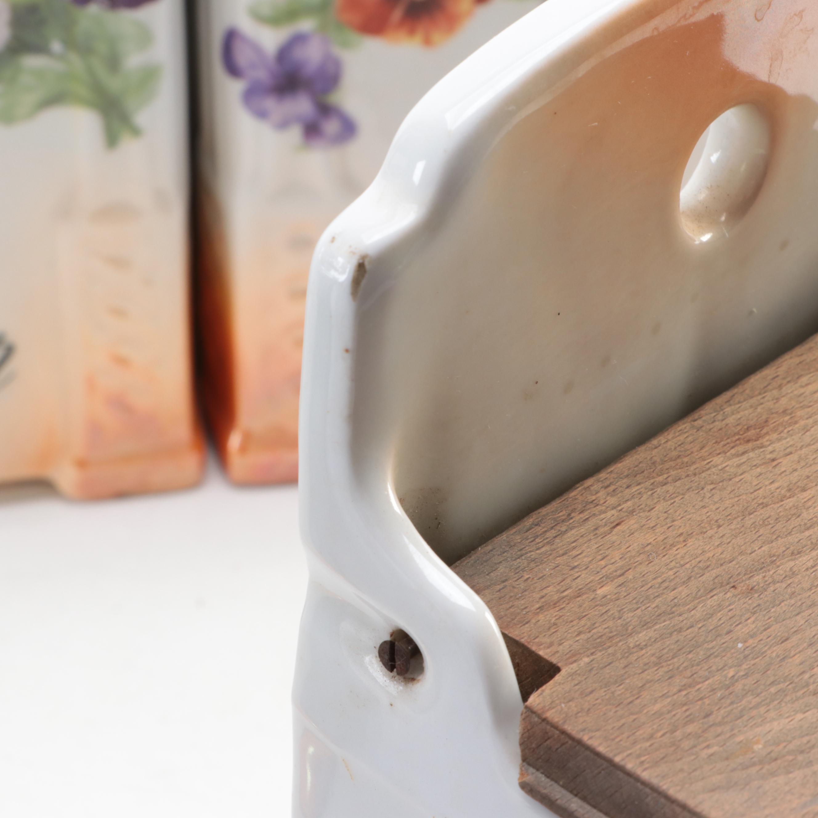 Victoria China Porcelain Canister Set, Early to Mid 20th Century