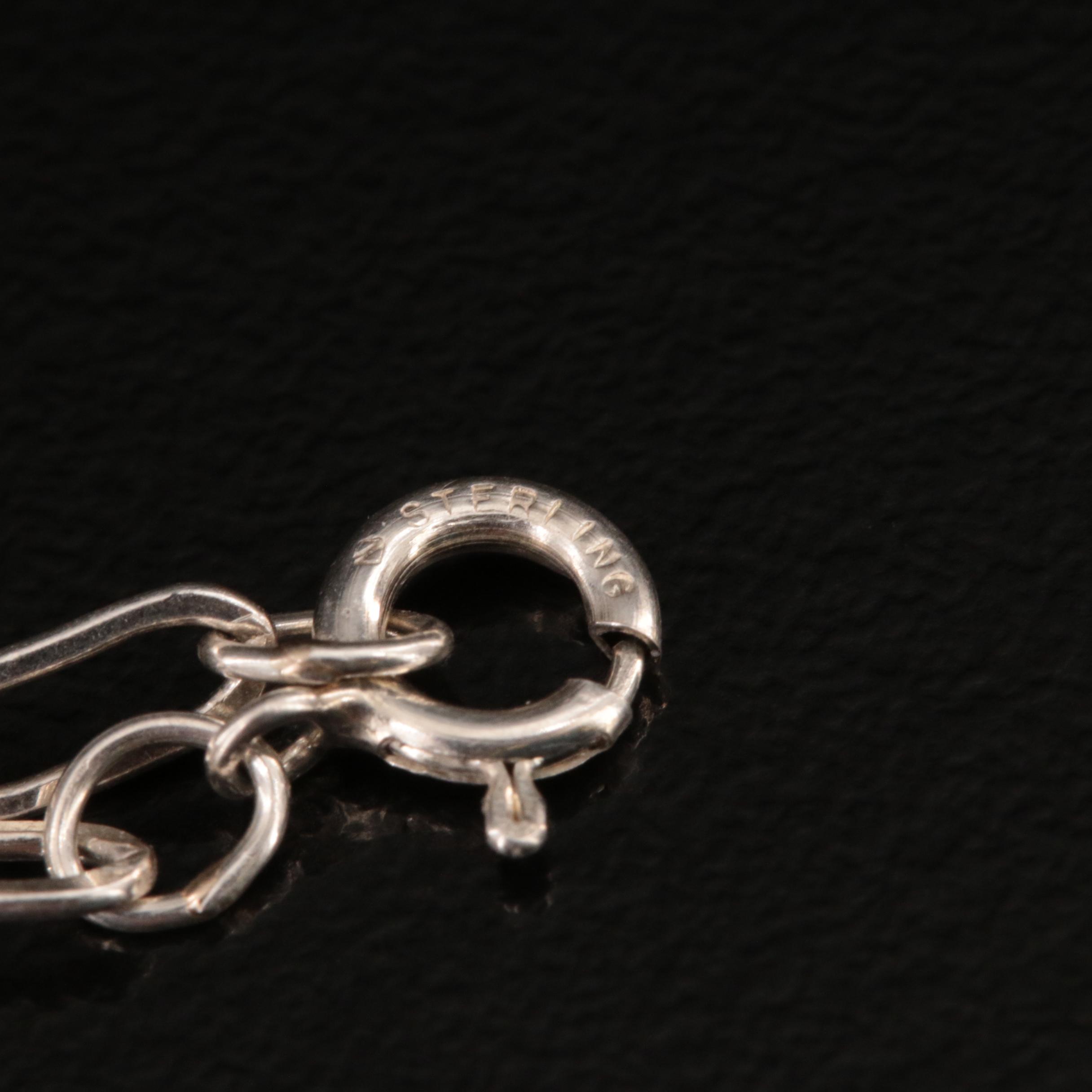 Sterling, Coral, Mother-of-Pearl and Turquoise Converter Brooch with Chain