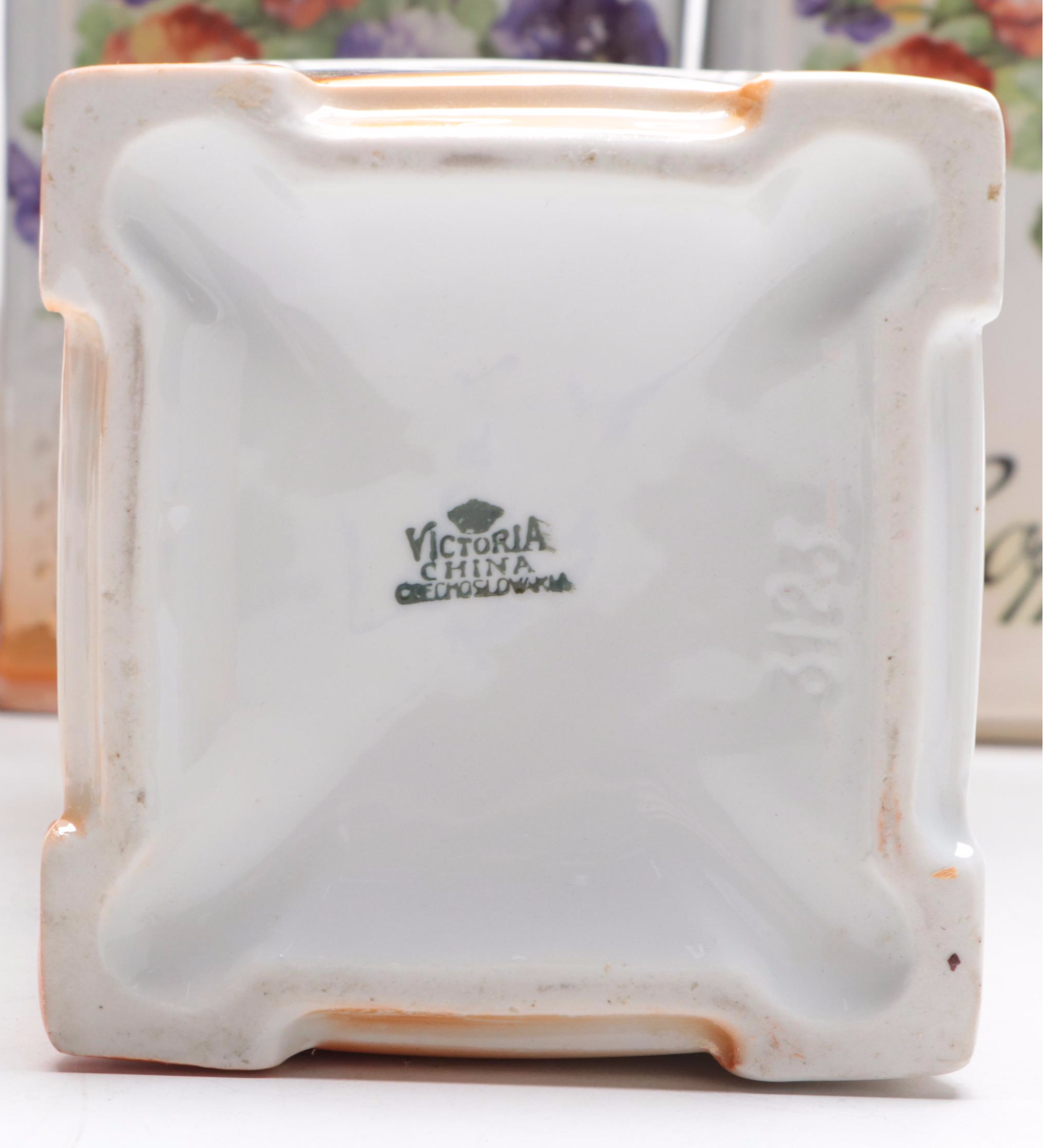 Victoria China Porcelain Canister Set, Early to Mid 20th Century