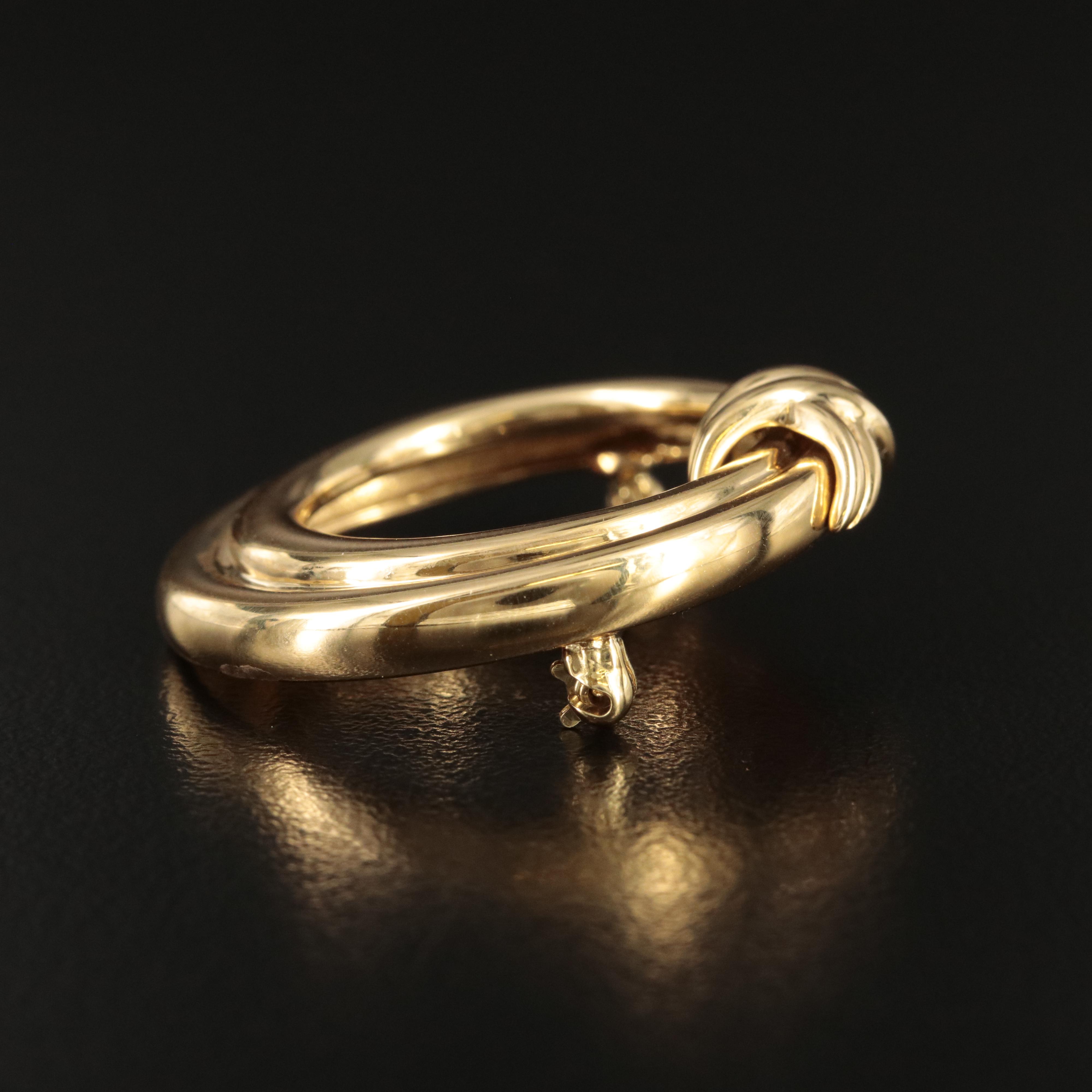 Tiffany & Co. 18K "X and O" Circle Brooch