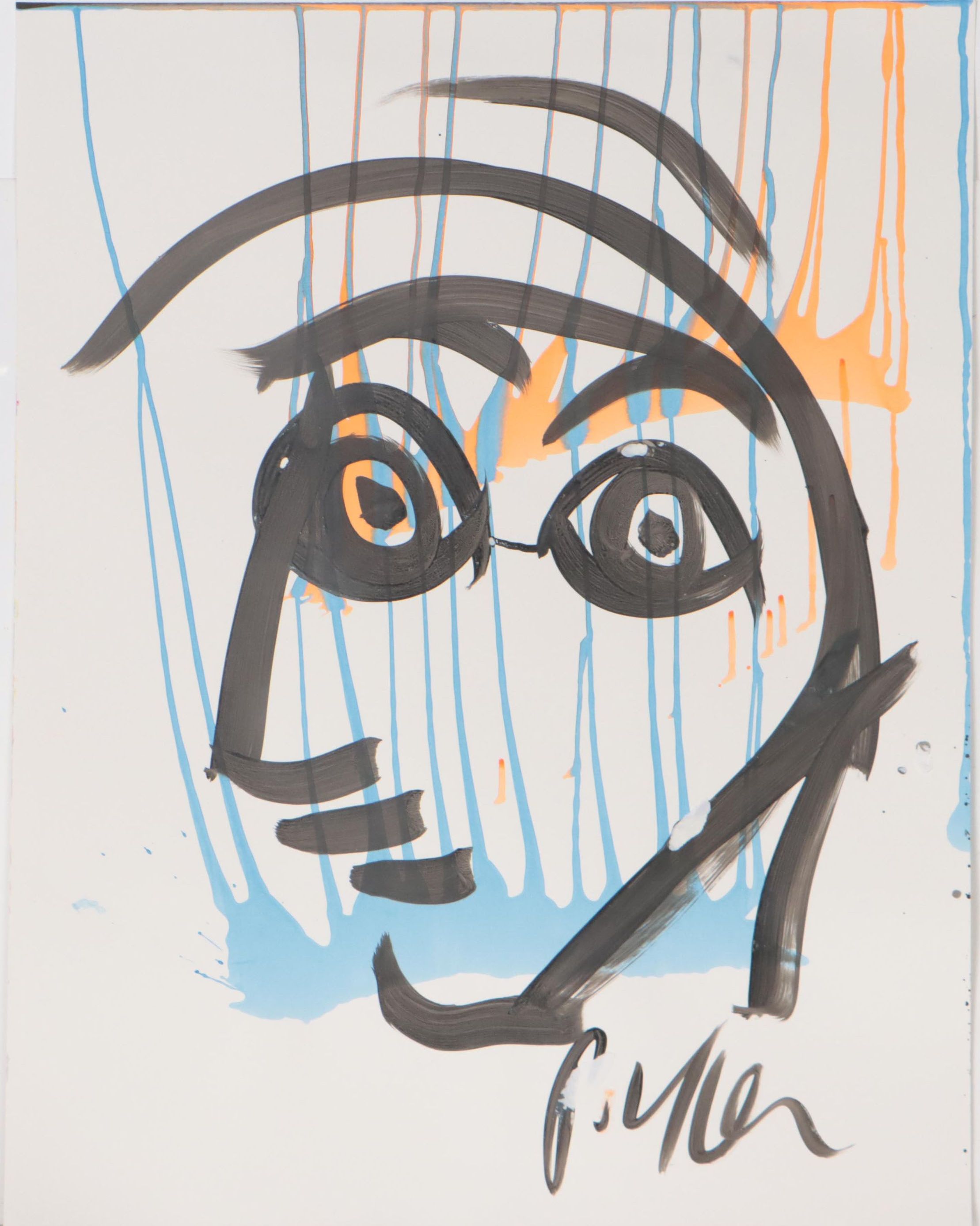 Peter Keil Abstract Portrait Acrylic Painting