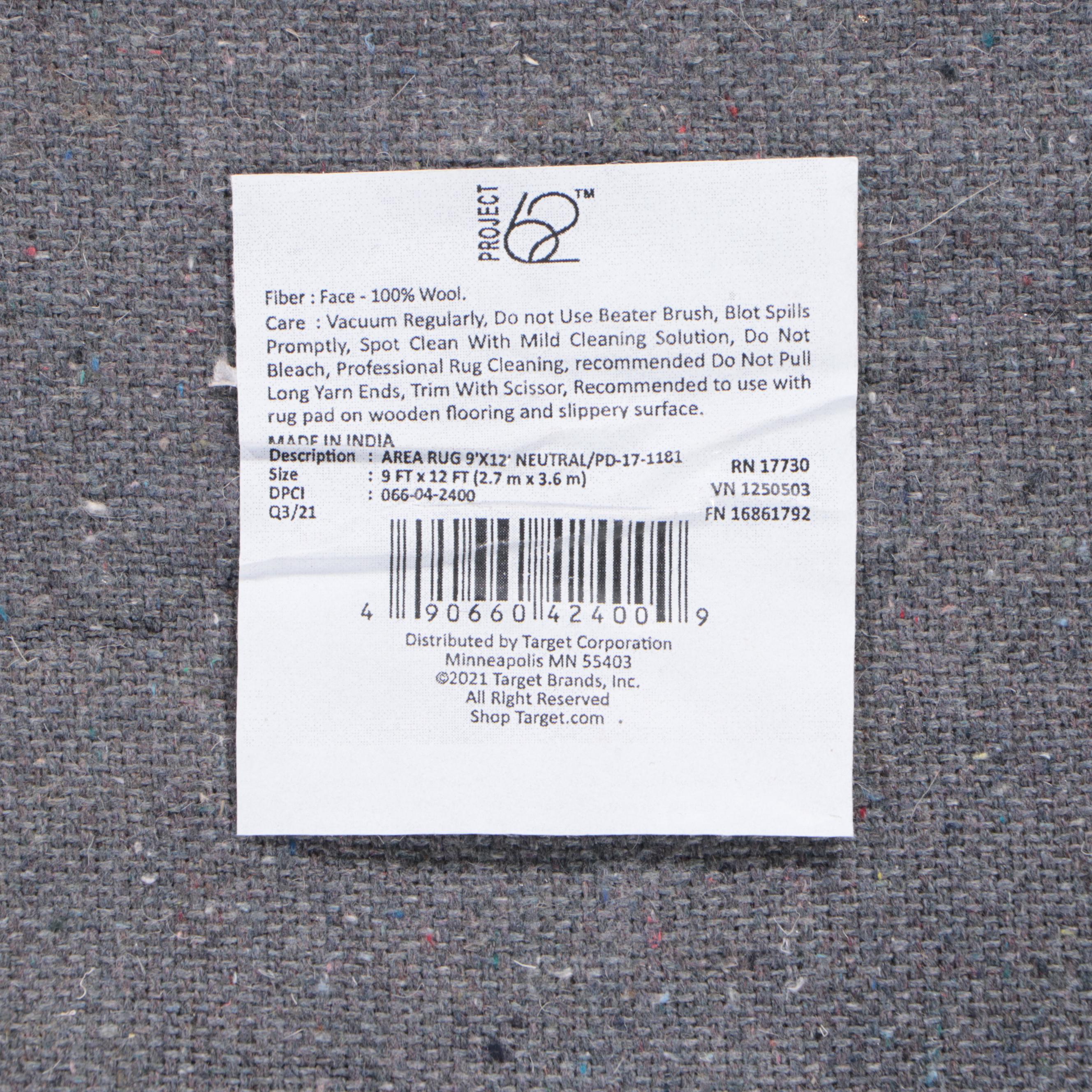 8'10 x 11'7 Hand-Tufted Project 62 Chevron Area Rug