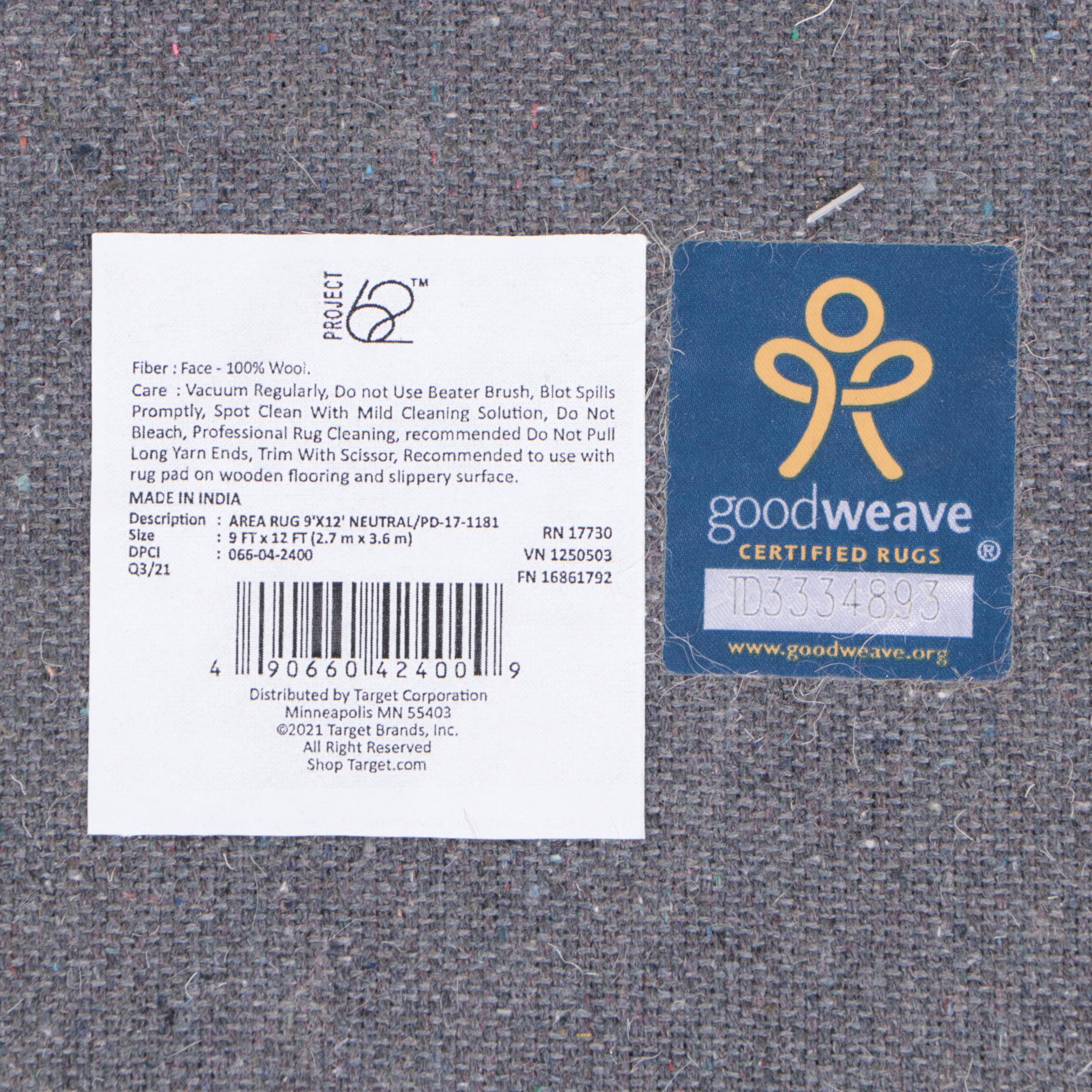 8'10 x 11'7 Hand-Tufted Project 62 Chevron Area Rug