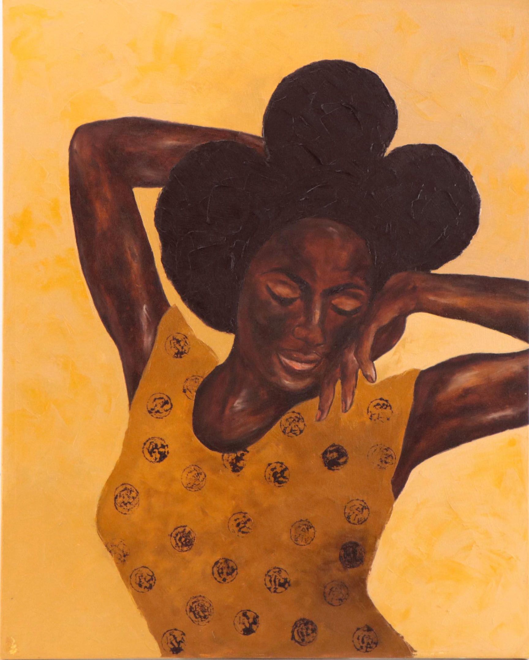 Oluwakemi Omowaire Oil Painting "Cherished," 21st Century