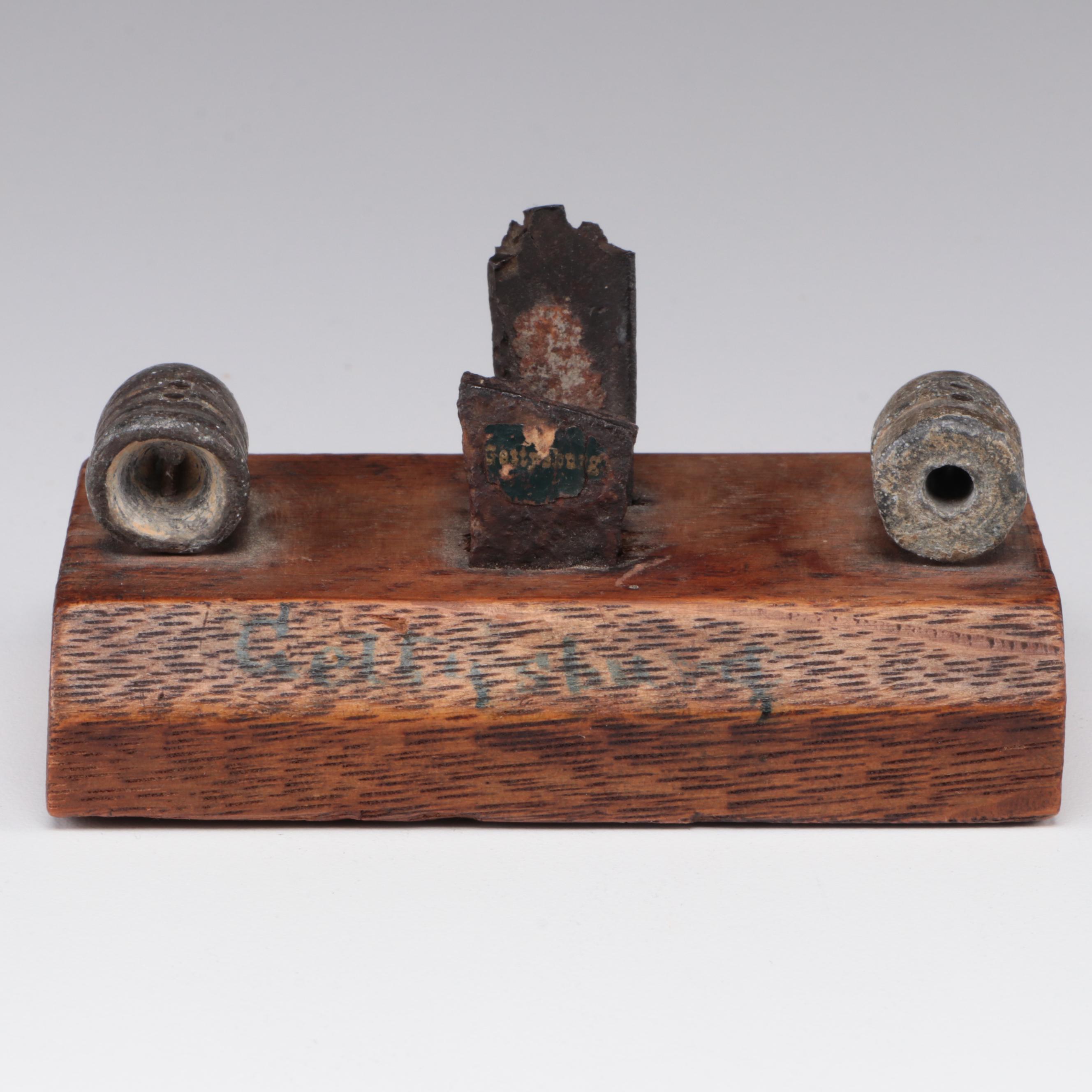 Civil War Era Bullet and Relic Display