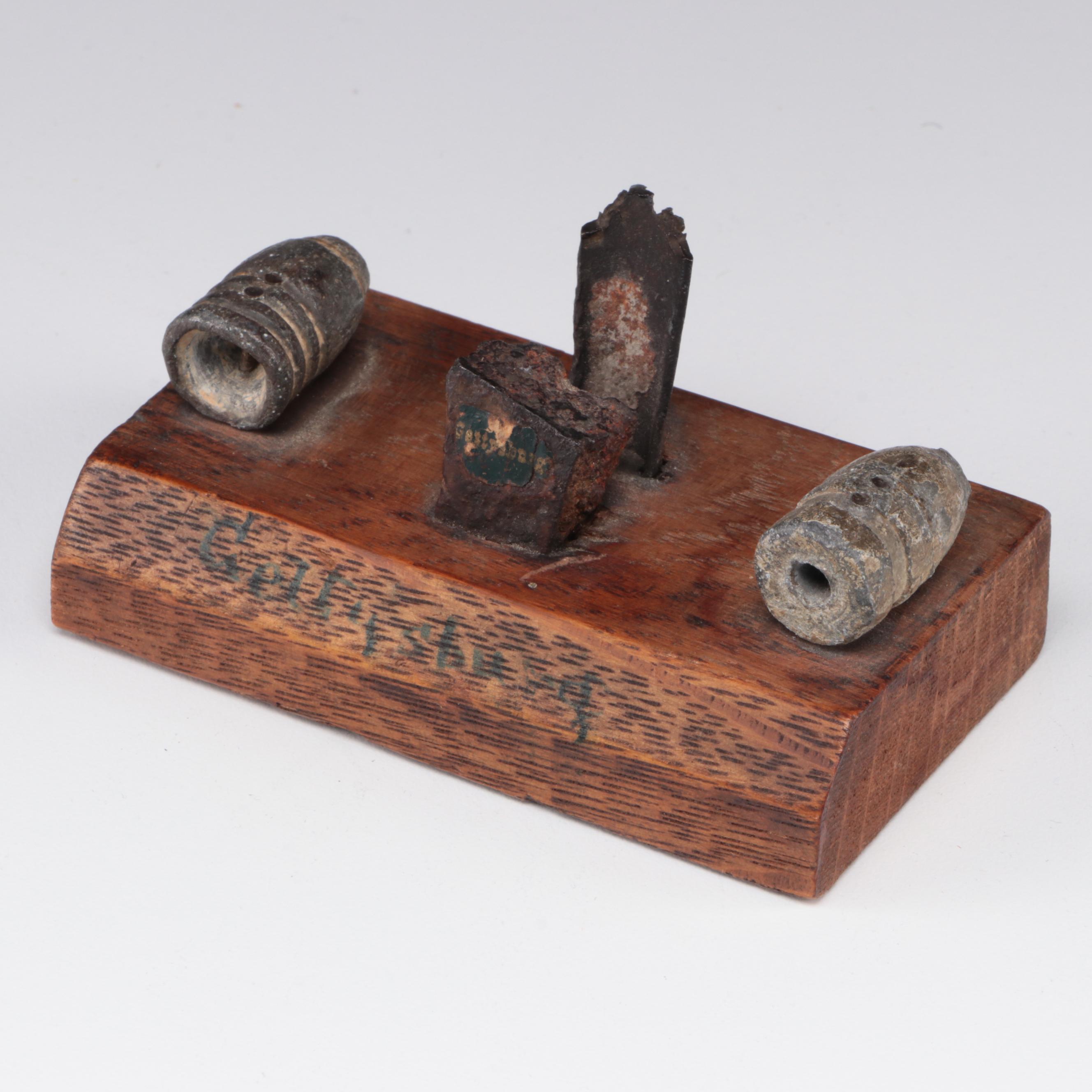 Civil War Era Bullet and Relic Display