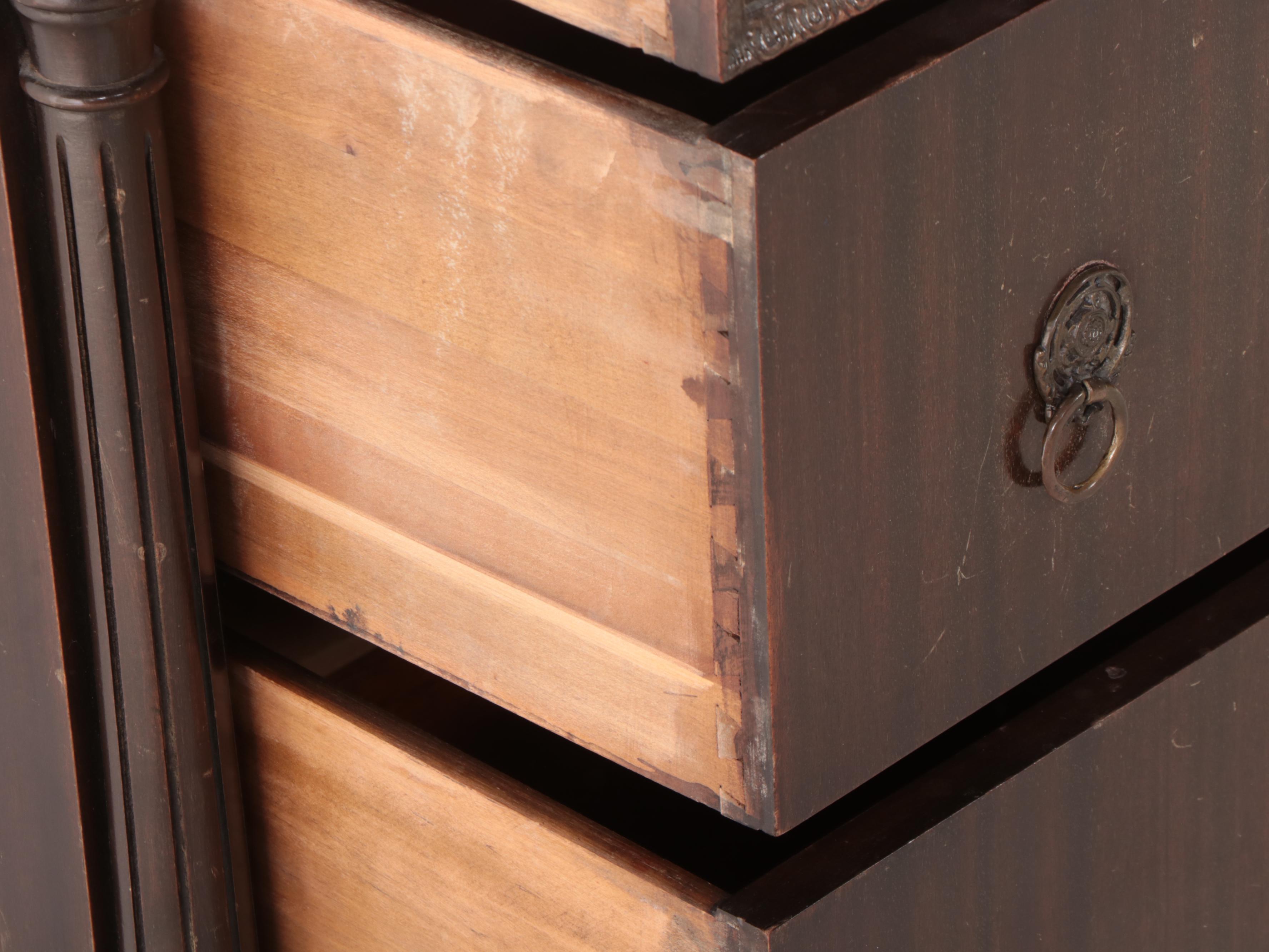 Neoclassical Style Mahogany Four-Drawer Dresser, Early 20th Century