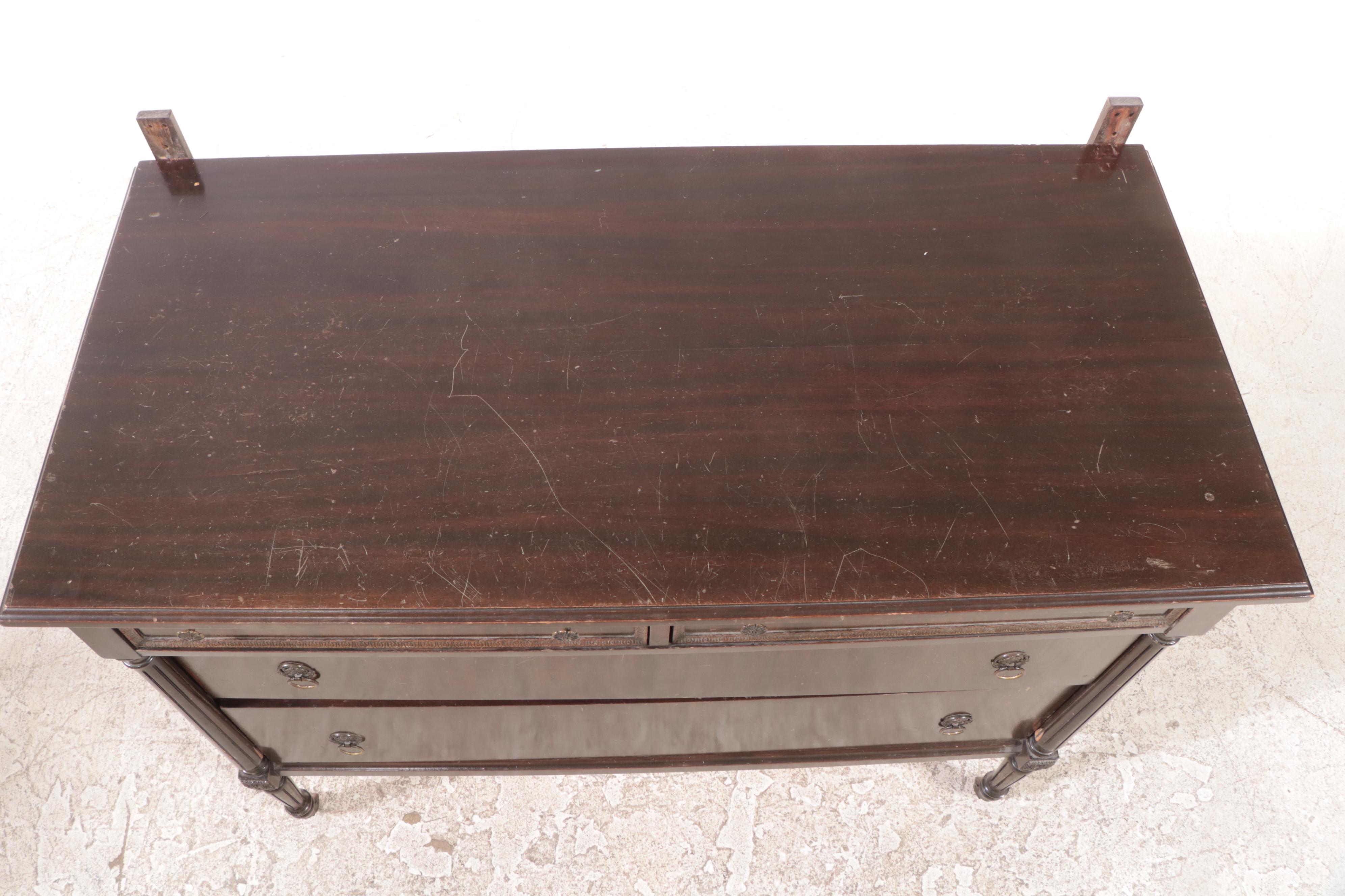 Neoclassical Style Mahogany Four-Drawer Dresser, Early 20th Century