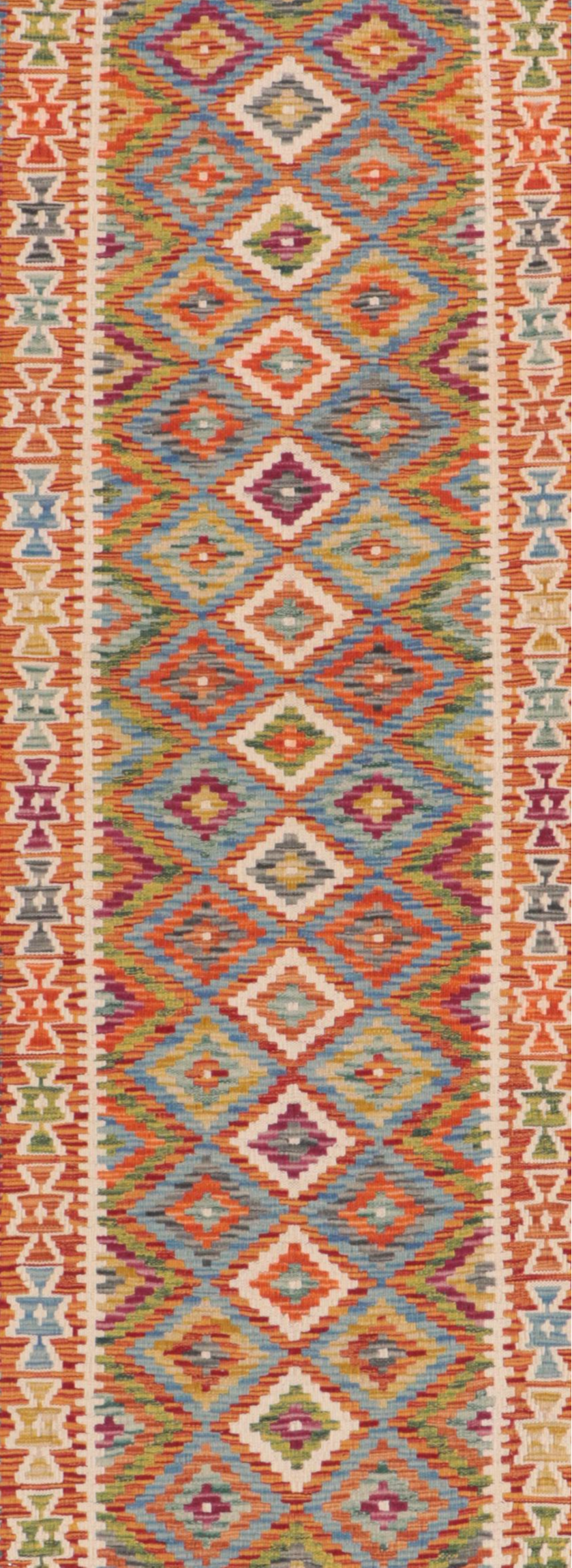 2'9 x 6'7 Handwoven Pakistani Kilim Carpet Runner