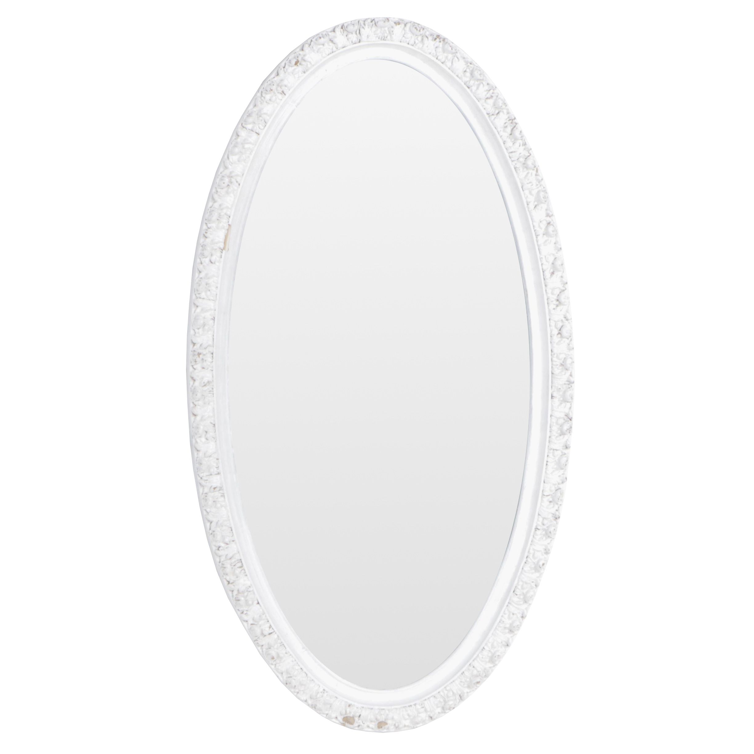 Victorian Style Painted Oval Framed Wall Mirror, 20th Century
