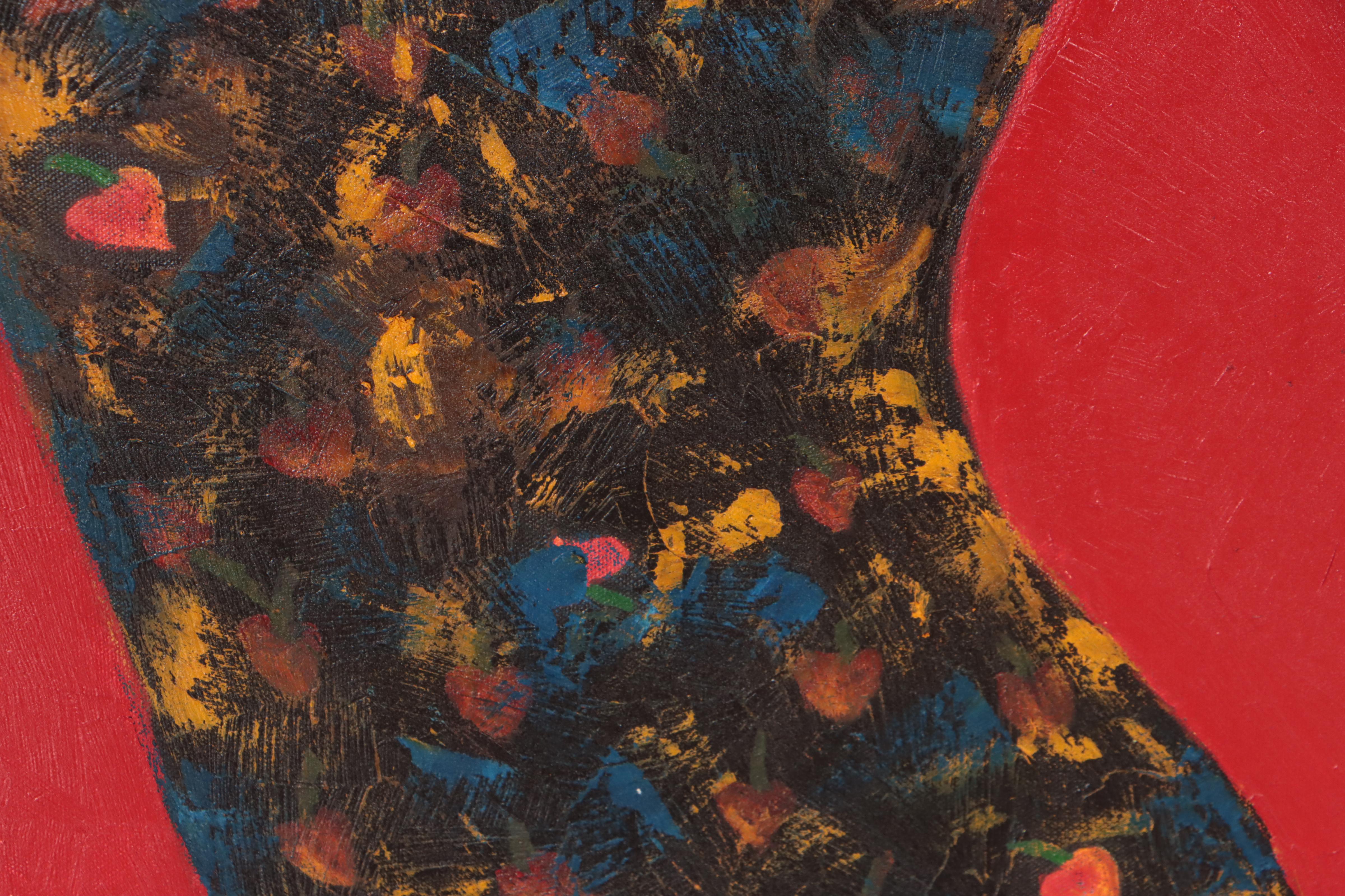 Oluwakemi Omowaire Oil Painting "Solace," 21st Century