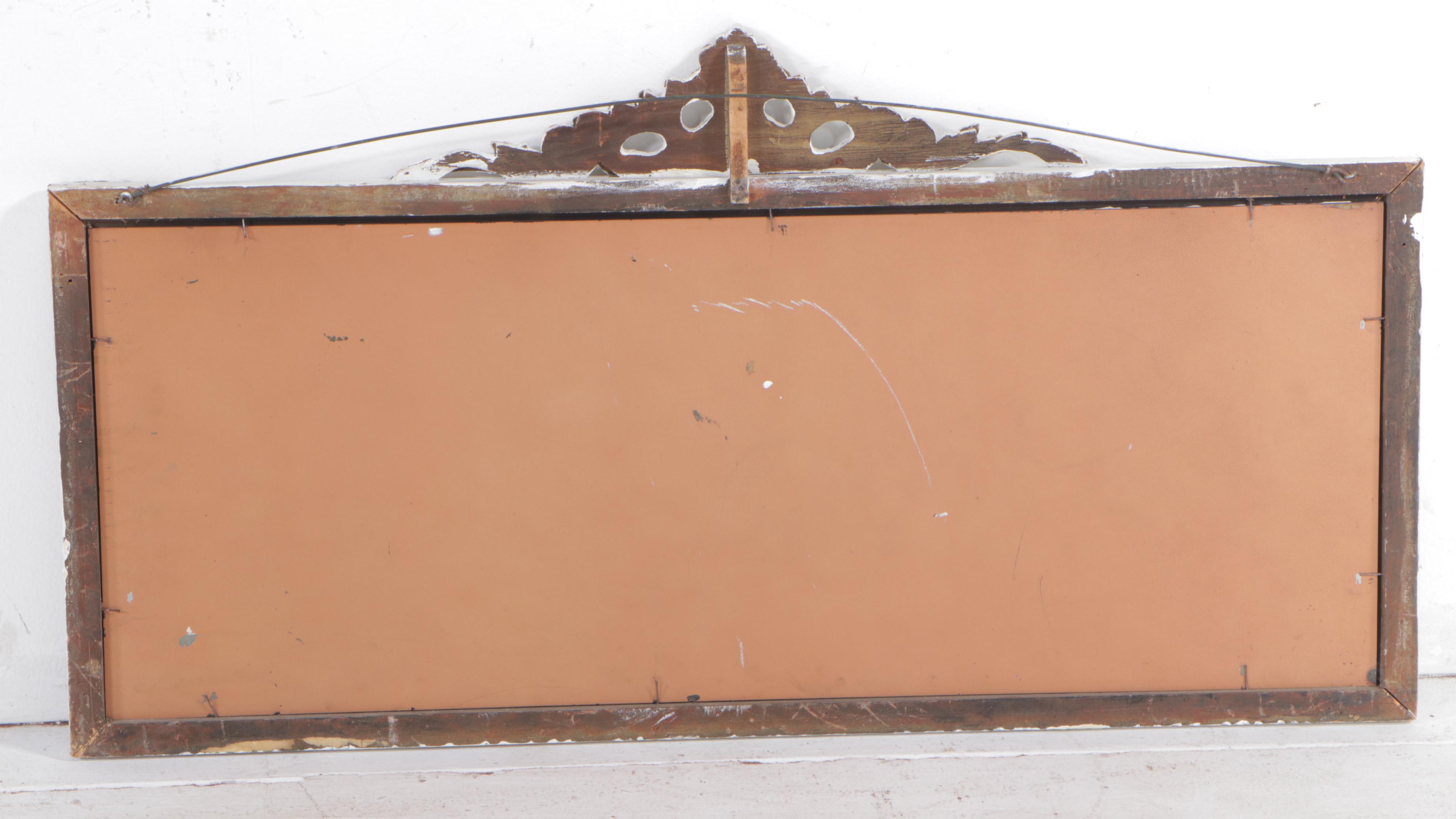 Rococo Revival White-Painted Overmantel Mirror, Early 20th Century