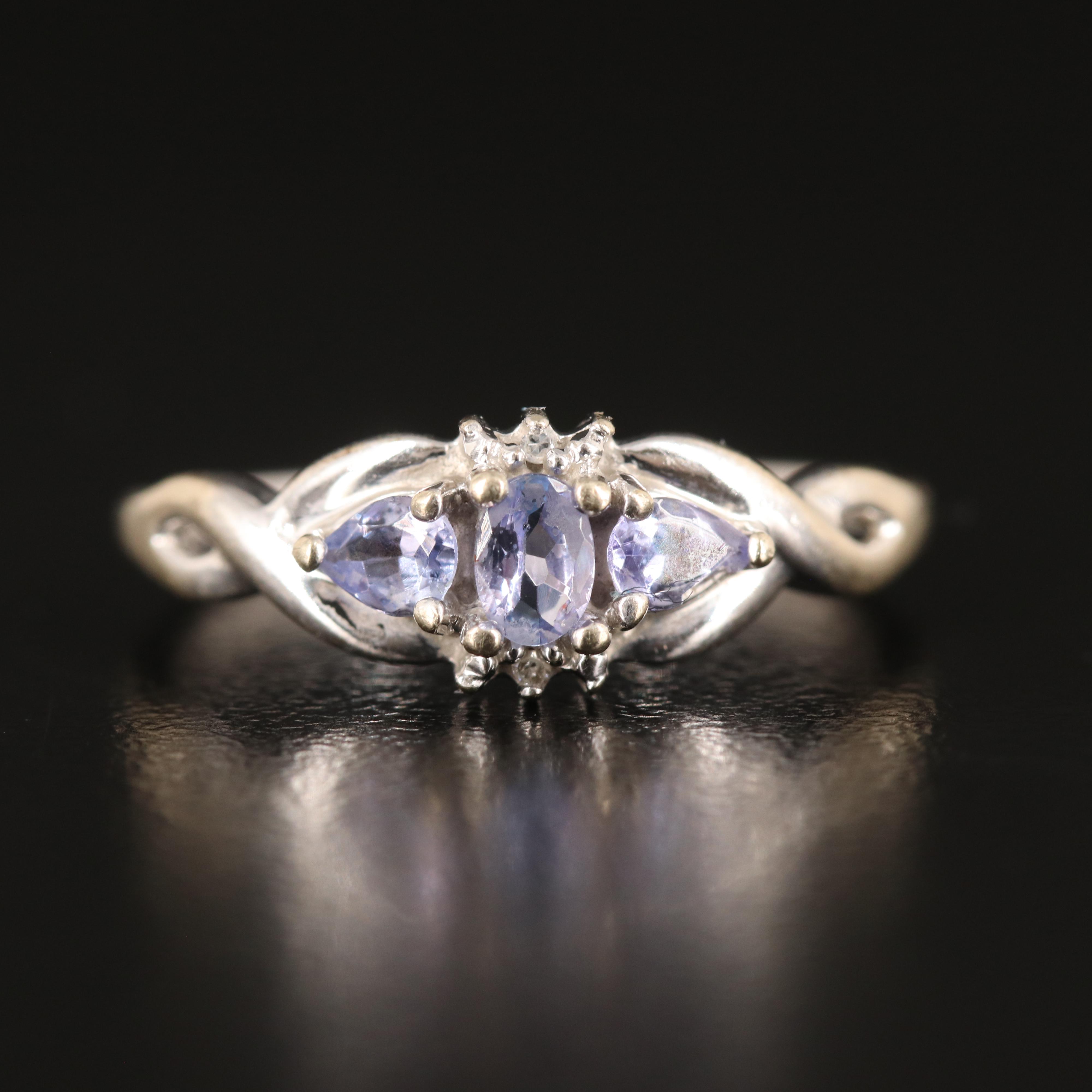 10K Tanzanite and Diamond Ring