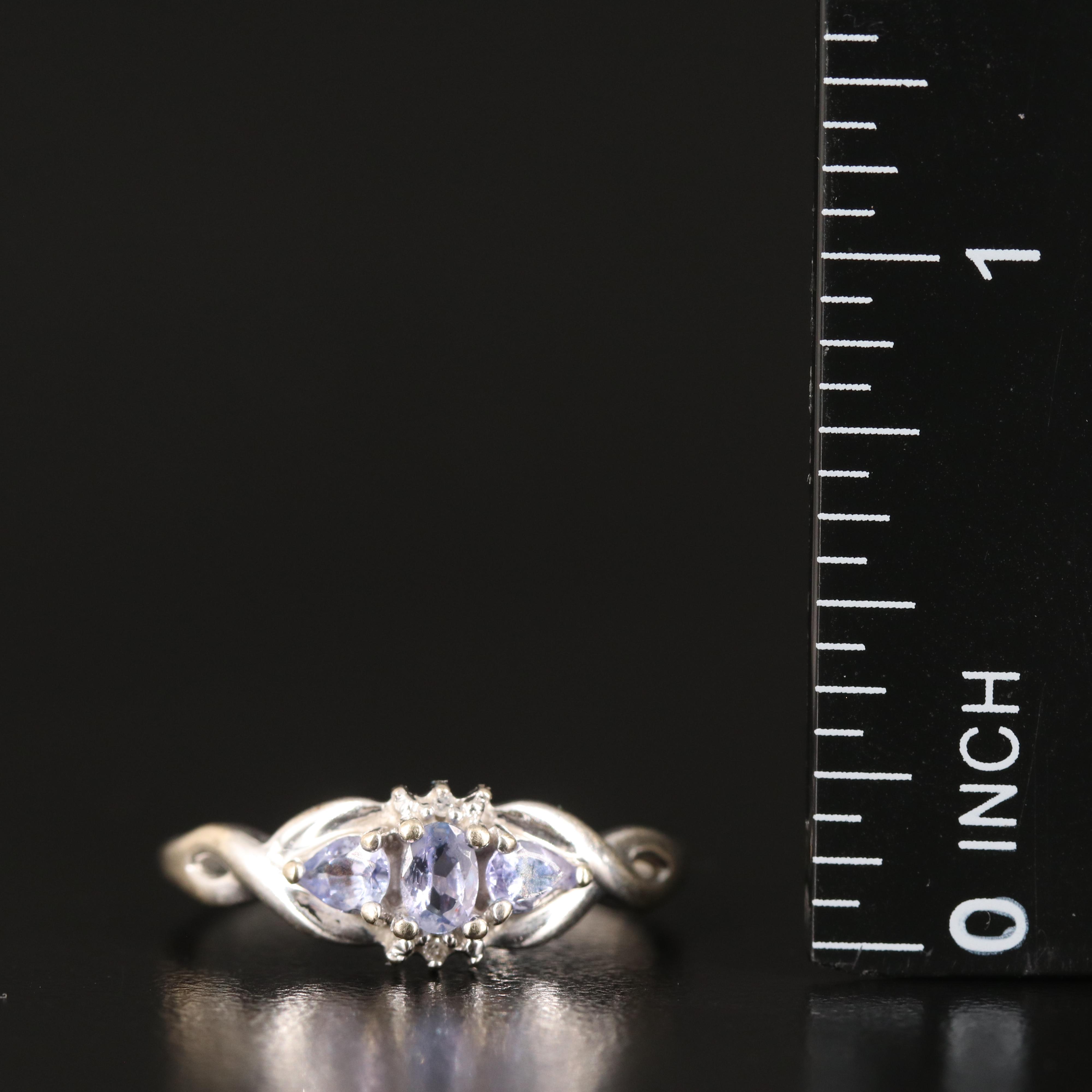 10K Tanzanite and Diamond Ring