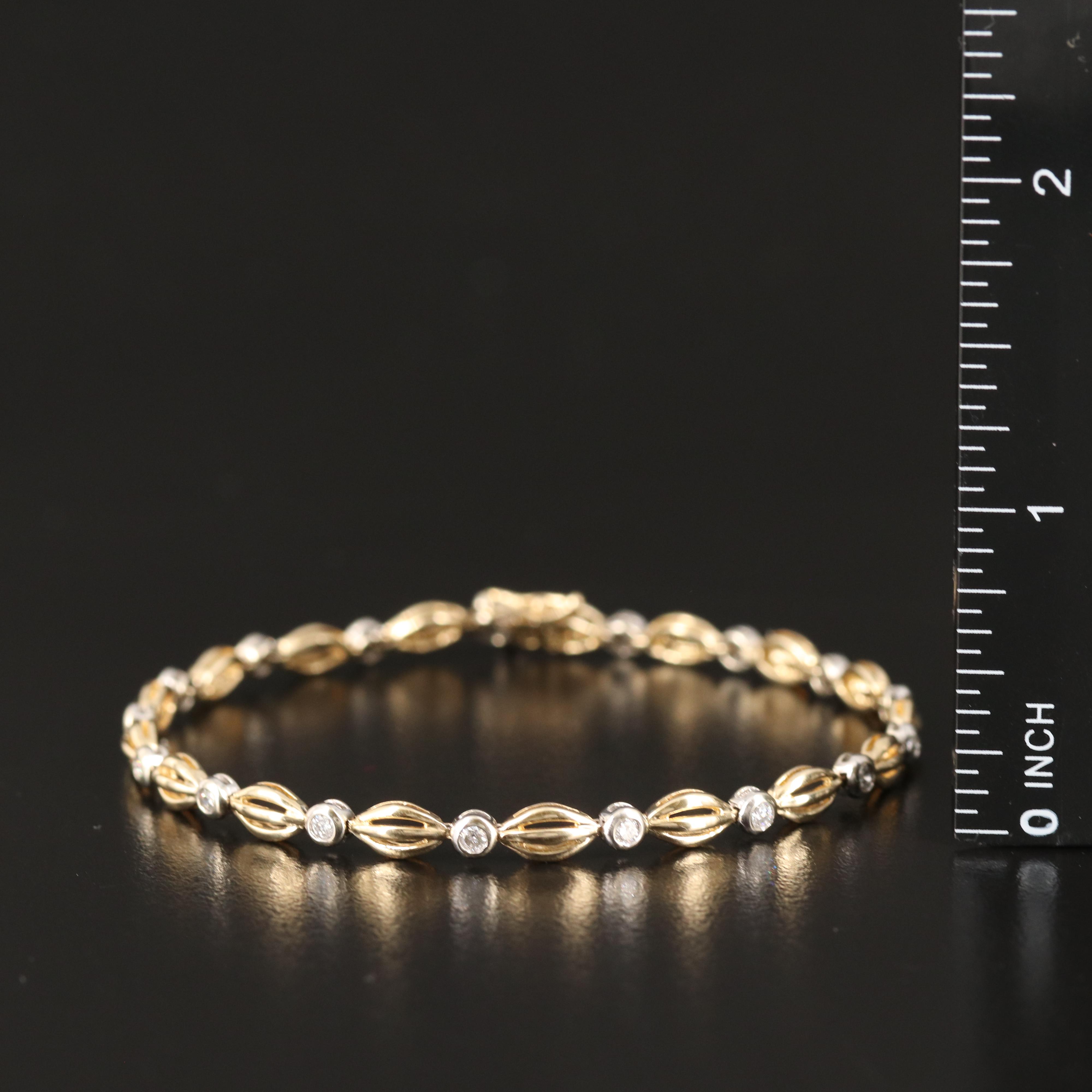 14K 0.50 CTW Diamond Line Bracelet