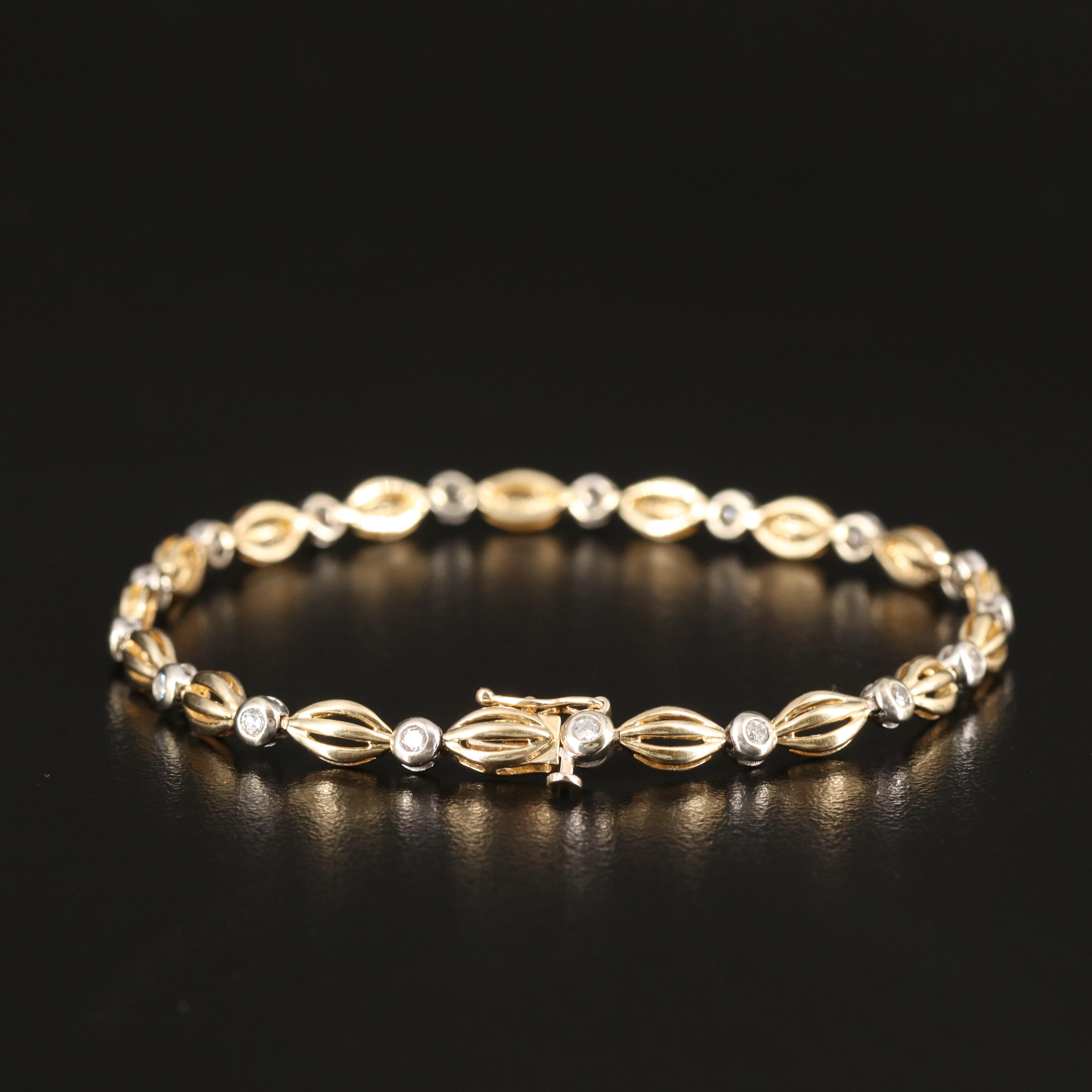 14K 0.50 CTW Diamond Line Bracelet