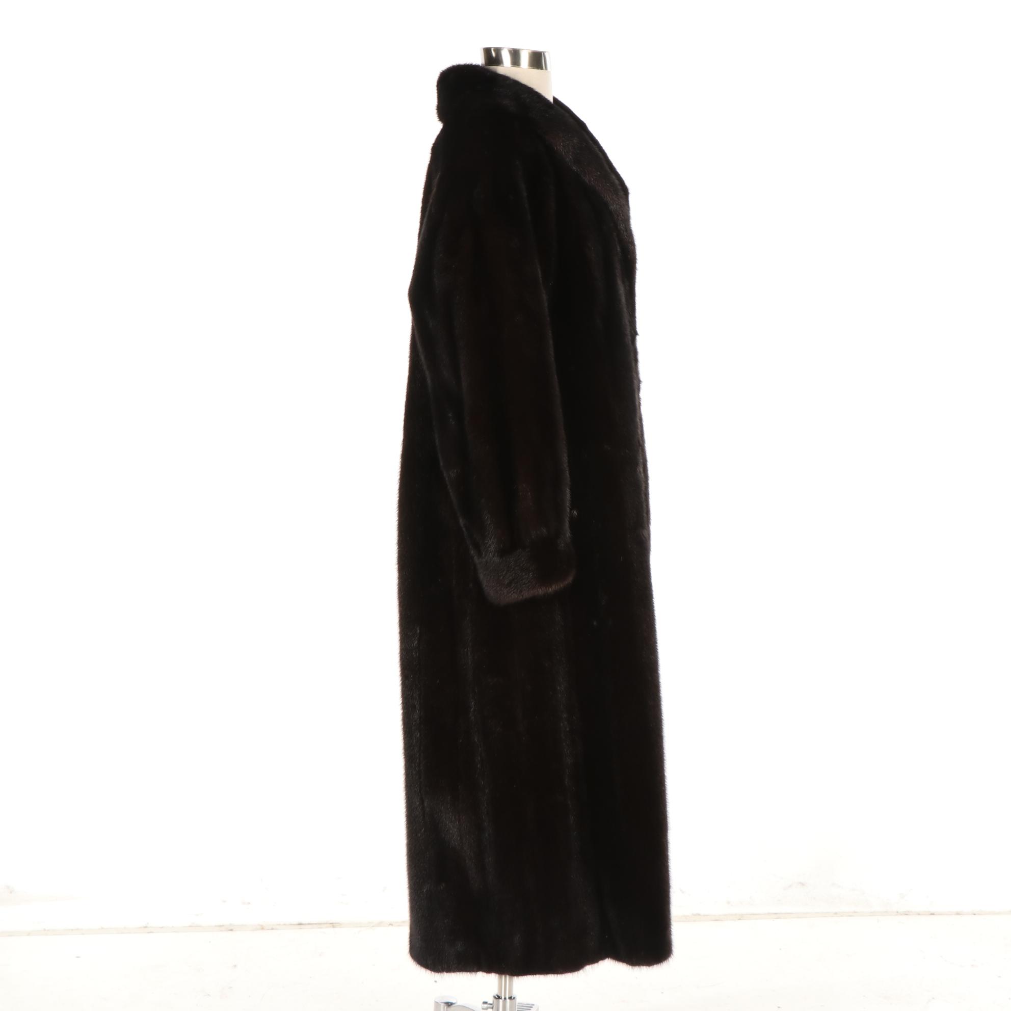 Natural Mink Fur Full-Length Coat