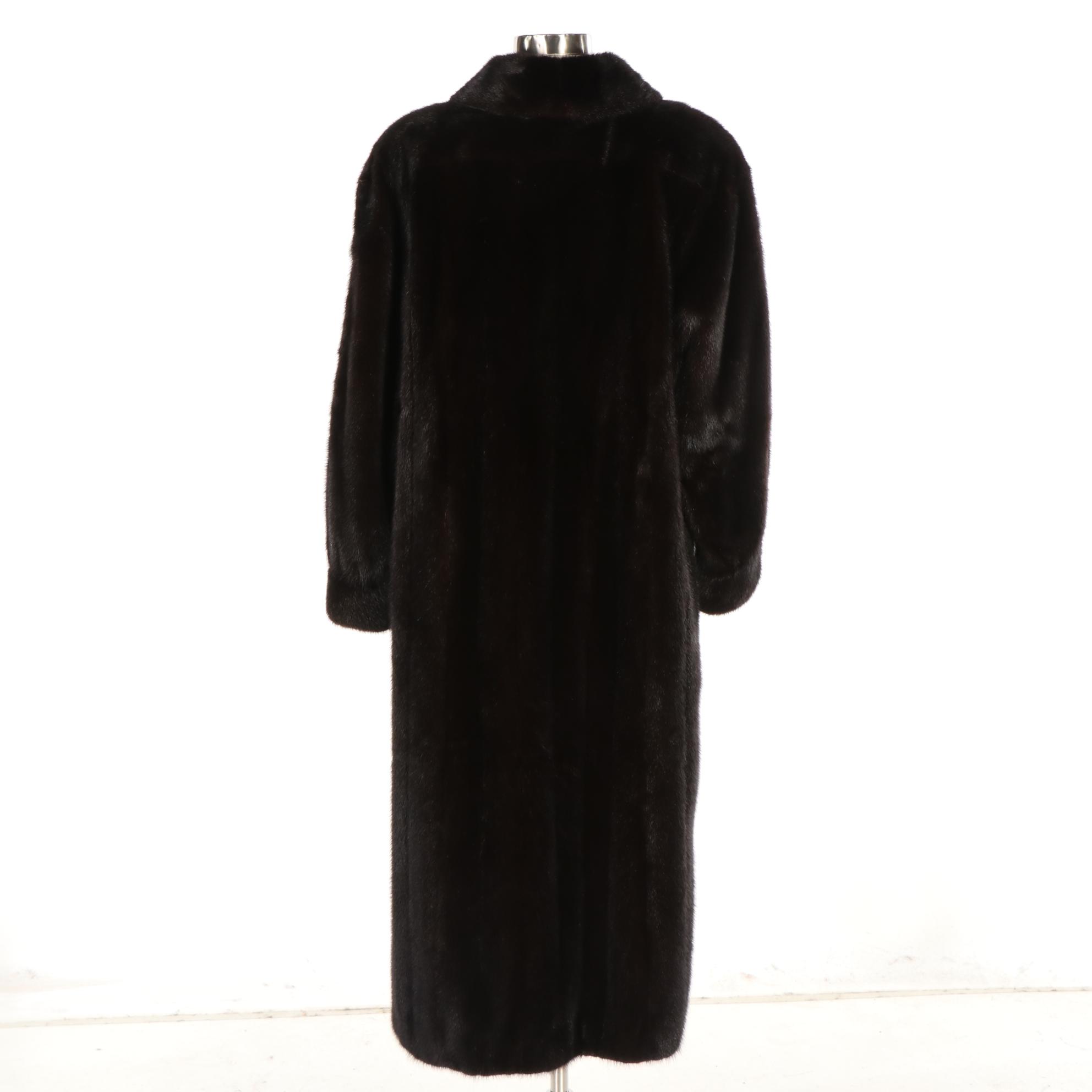 Natural Mink Fur Full-Length Coat