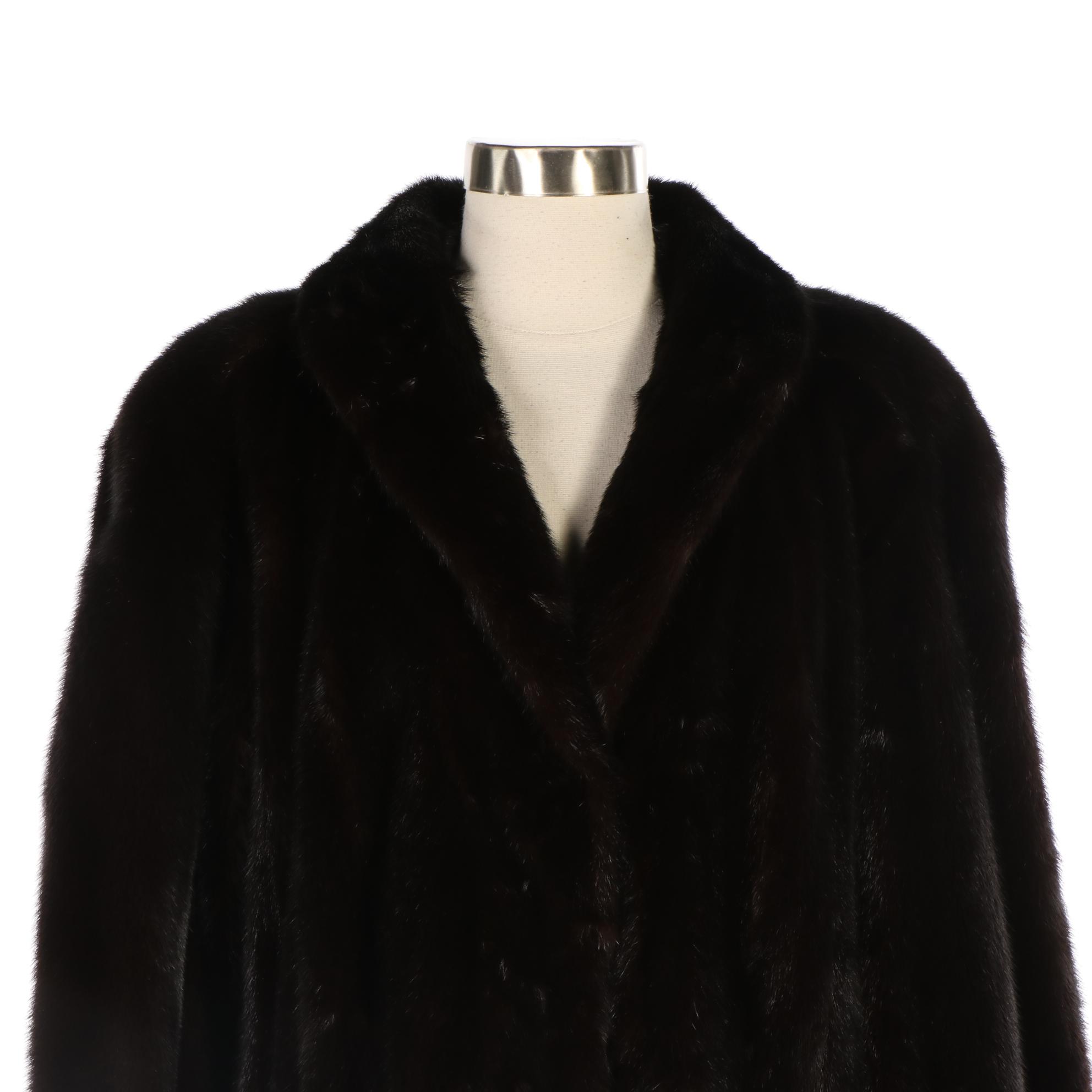 Natural Mink Fur Full-Length Coat