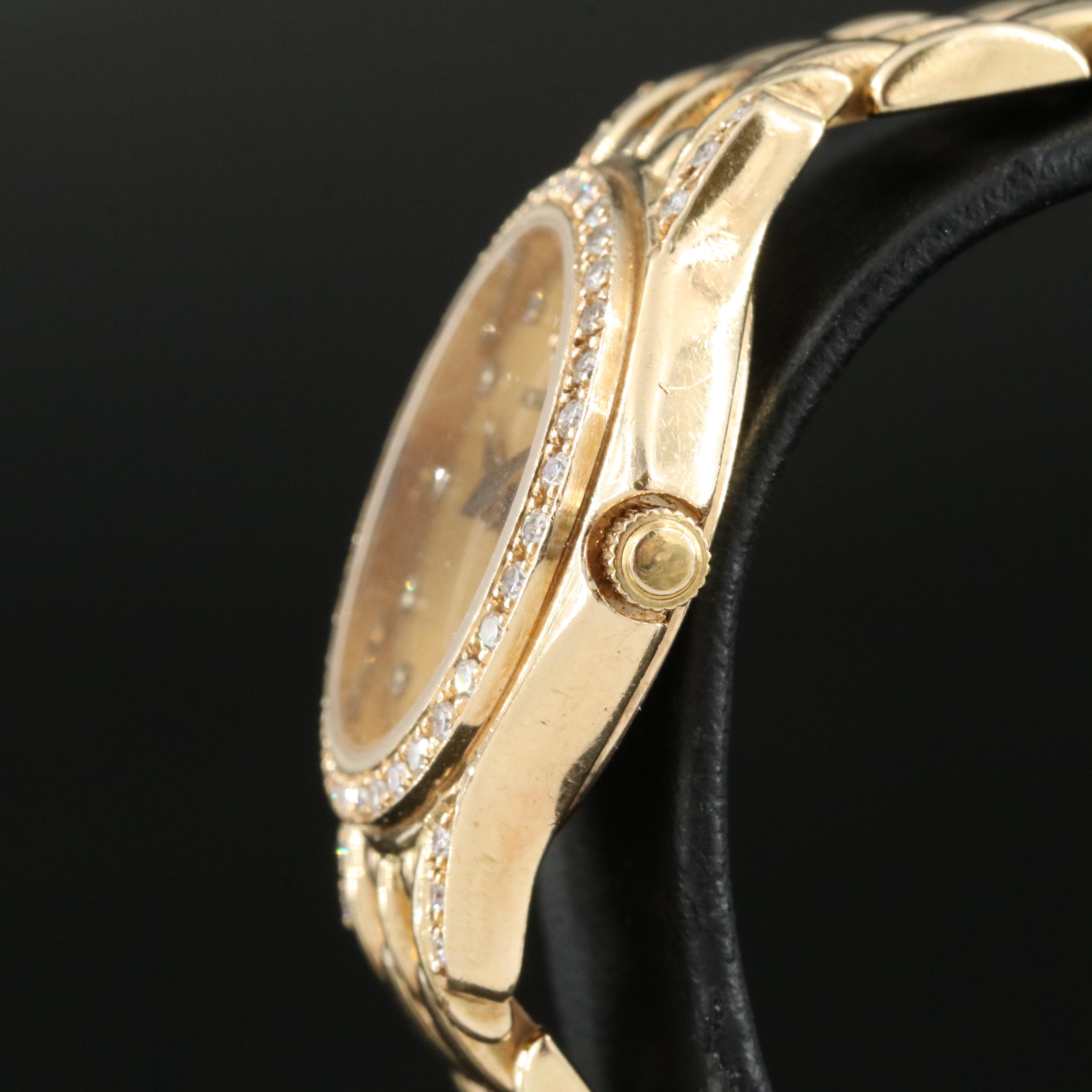 14K Movado Quartz Watch with Diamonds