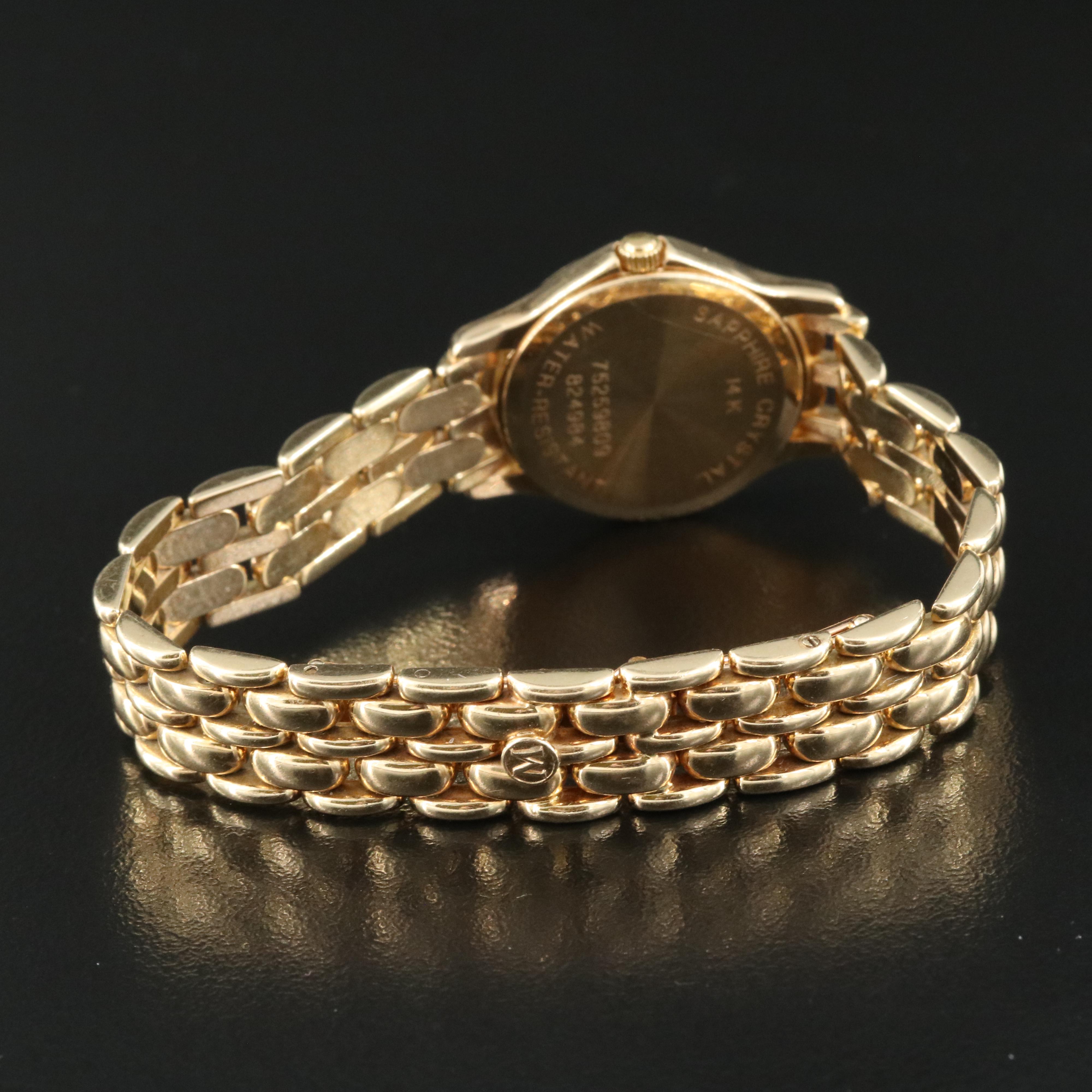 14K Movado Quartz Watch with Diamonds