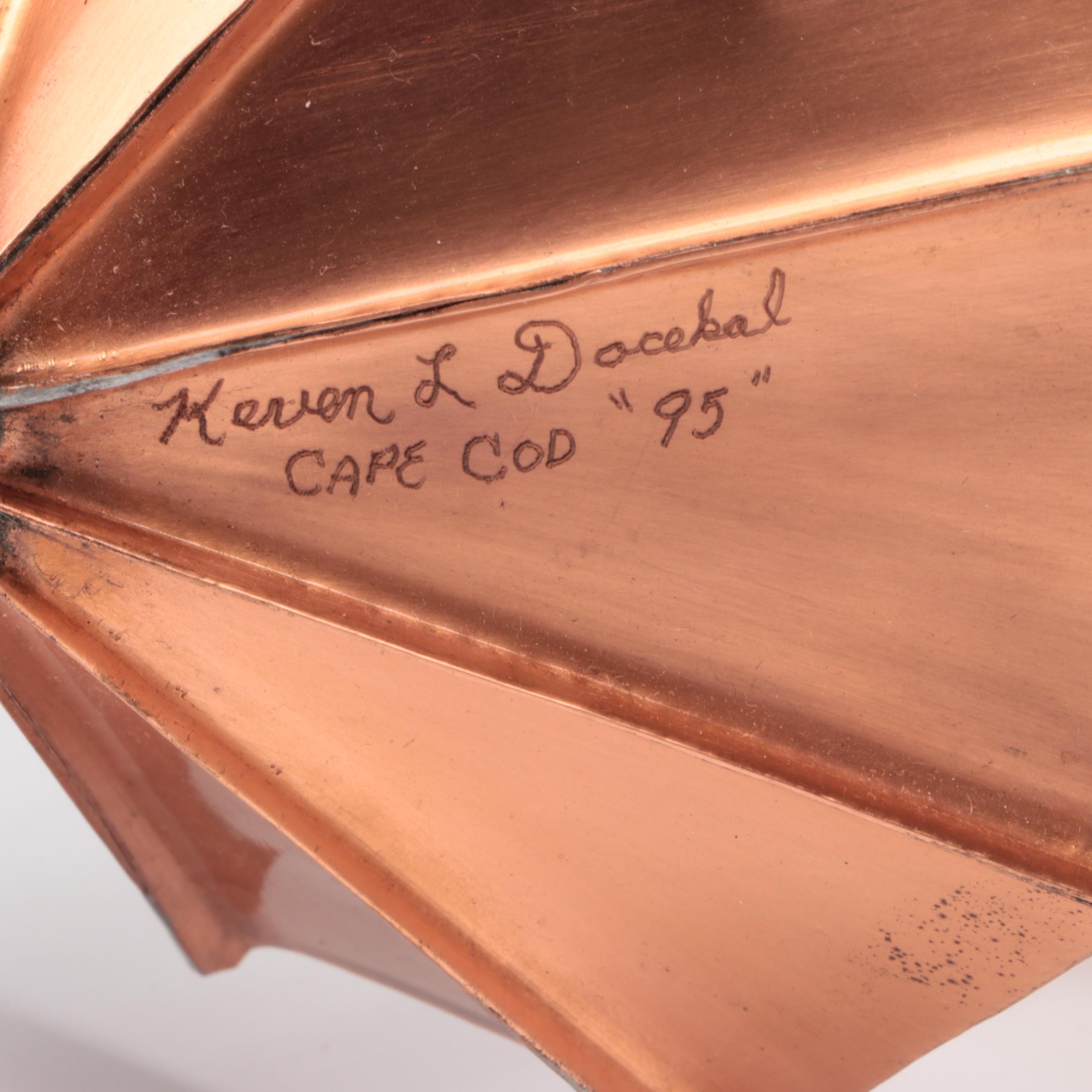 Artisan Made Copper Lighthouse Table Lamp, Mid to Late 20th Century