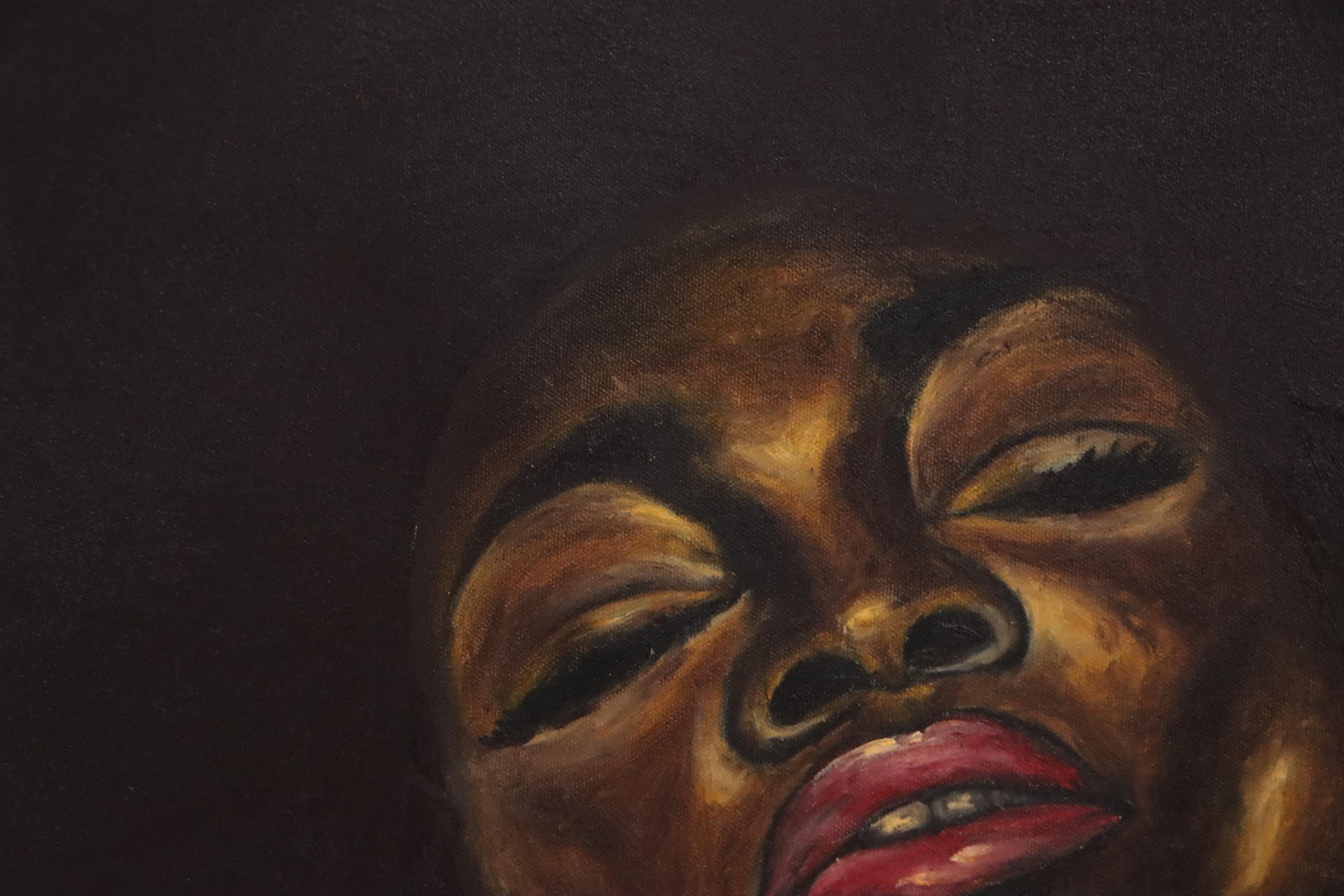 Oluwakemi Omowaire Oil Painting "Flower Girl," 21st Century