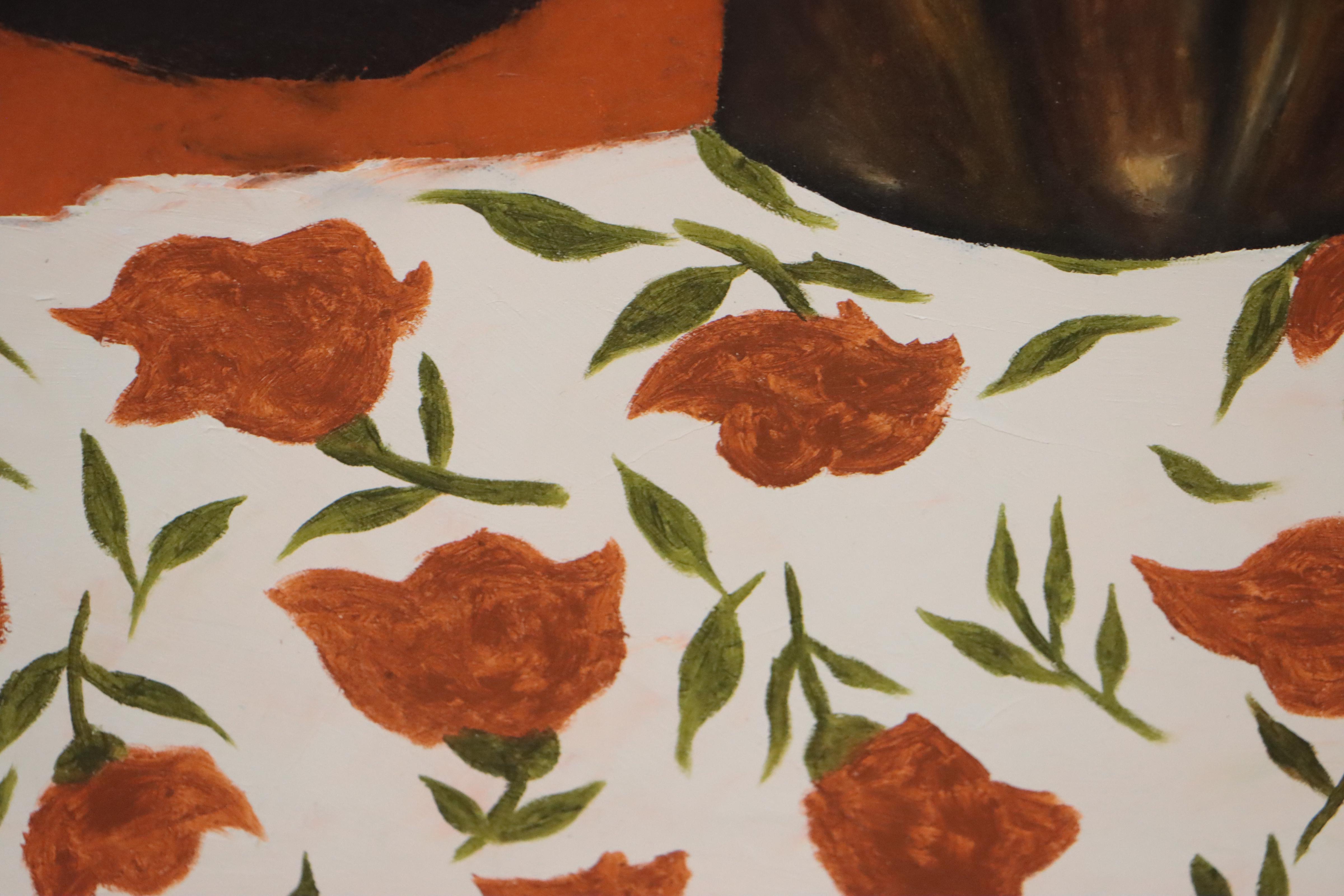 Oluwakemi Omowaire Oil Painting "Flower Girl," 21st Century