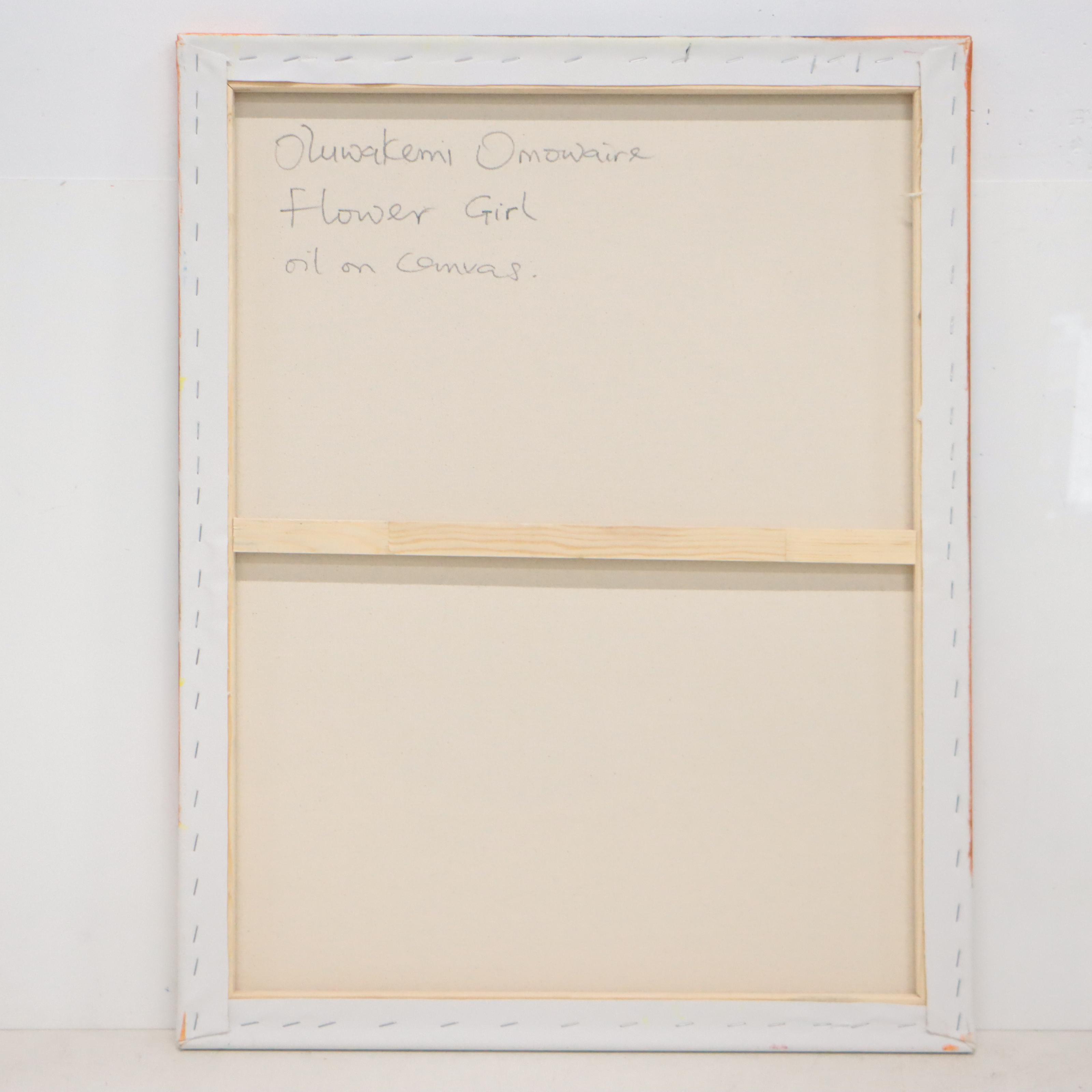 Oluwakemi Omowaire Oil Painting "Flower Girl," 21st Century