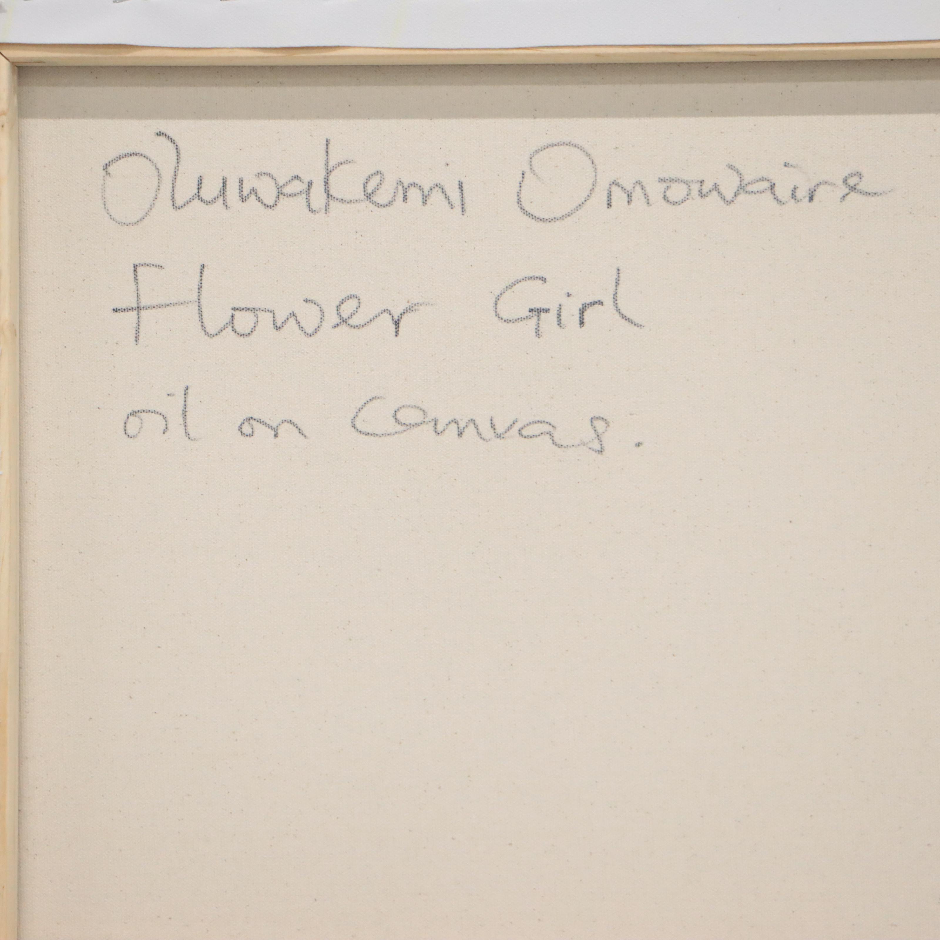 Oluwakemi Omowaire Oil Painting "Flower Girl," 21st Century