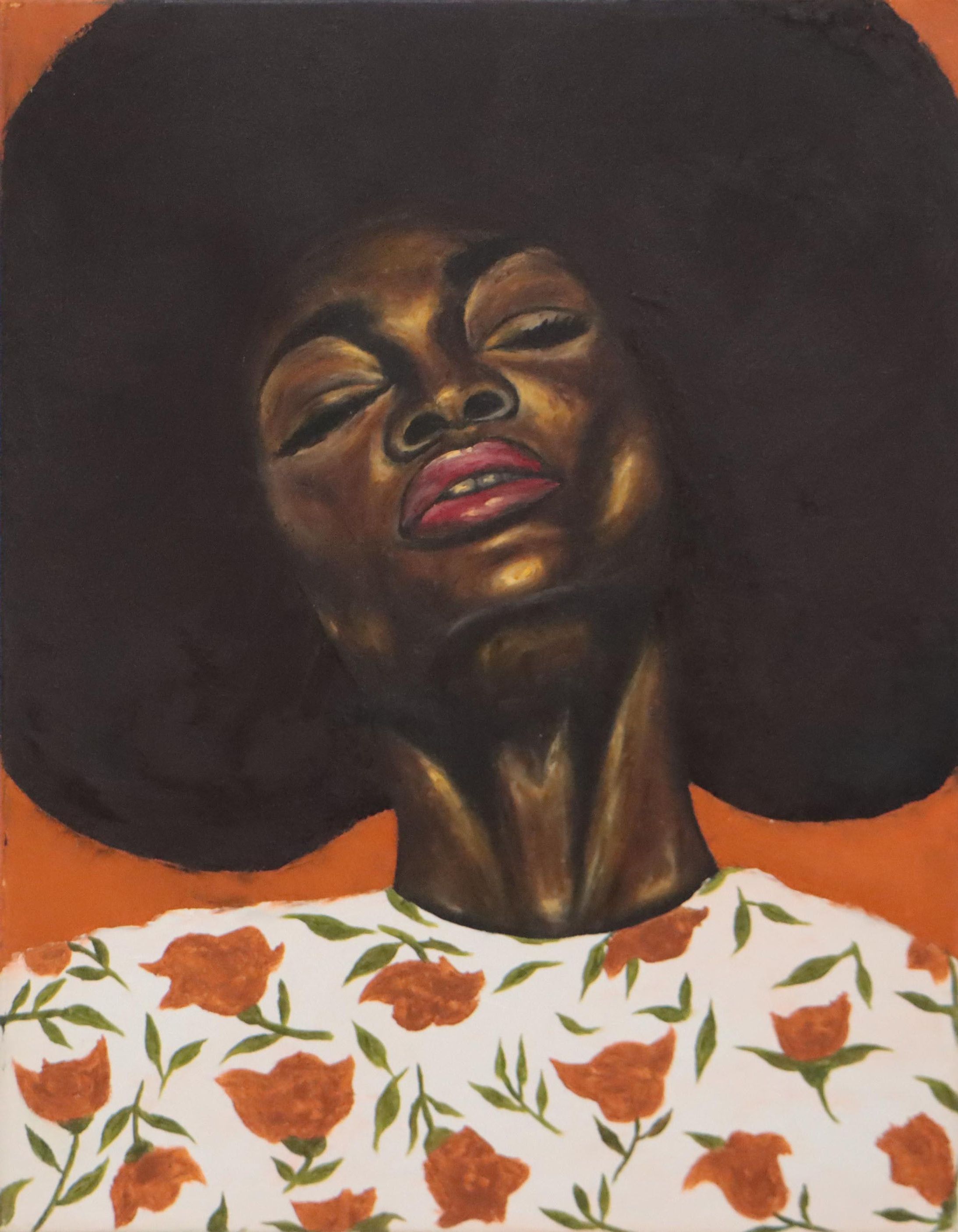 Oluwakemi Omowaire Oil Painting "Flower Girl," 21st Century