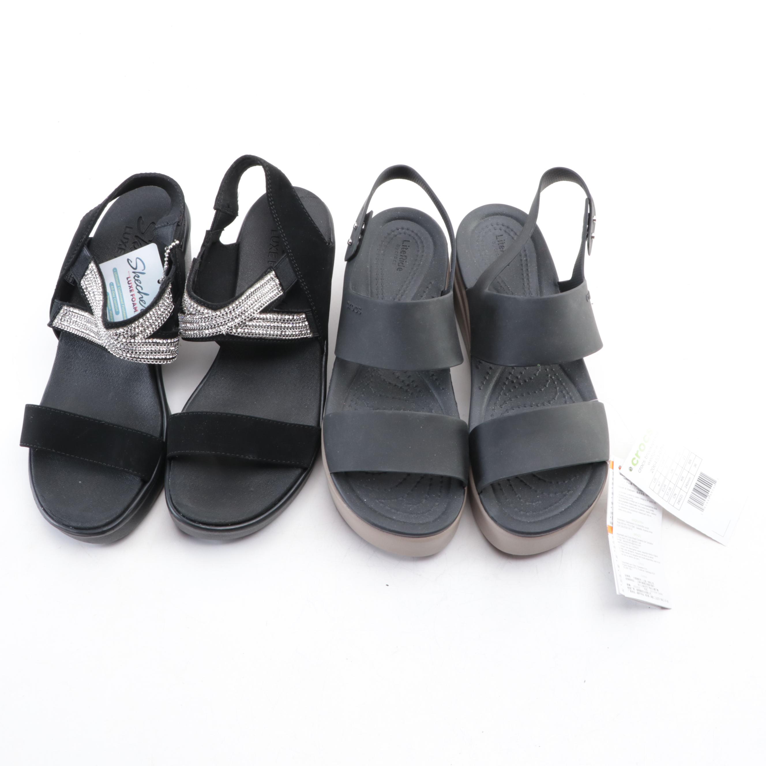 Isaac Mizrahi, Crocs, Skechers, Clarks, and Corky's Shoes