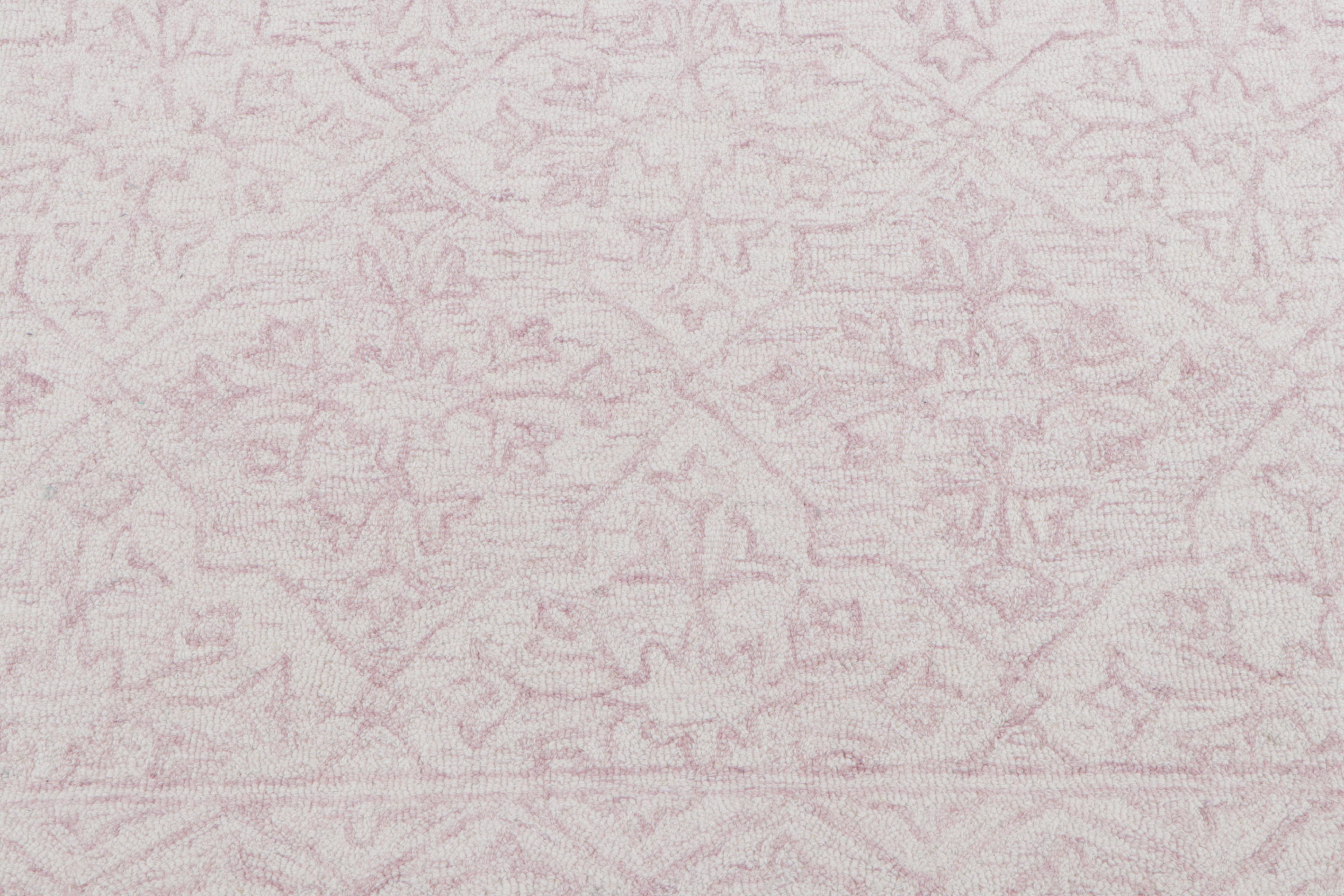 9'1 x 12' Hand-Tufted Threshold Argyle Blush Pink Room Sized Rug