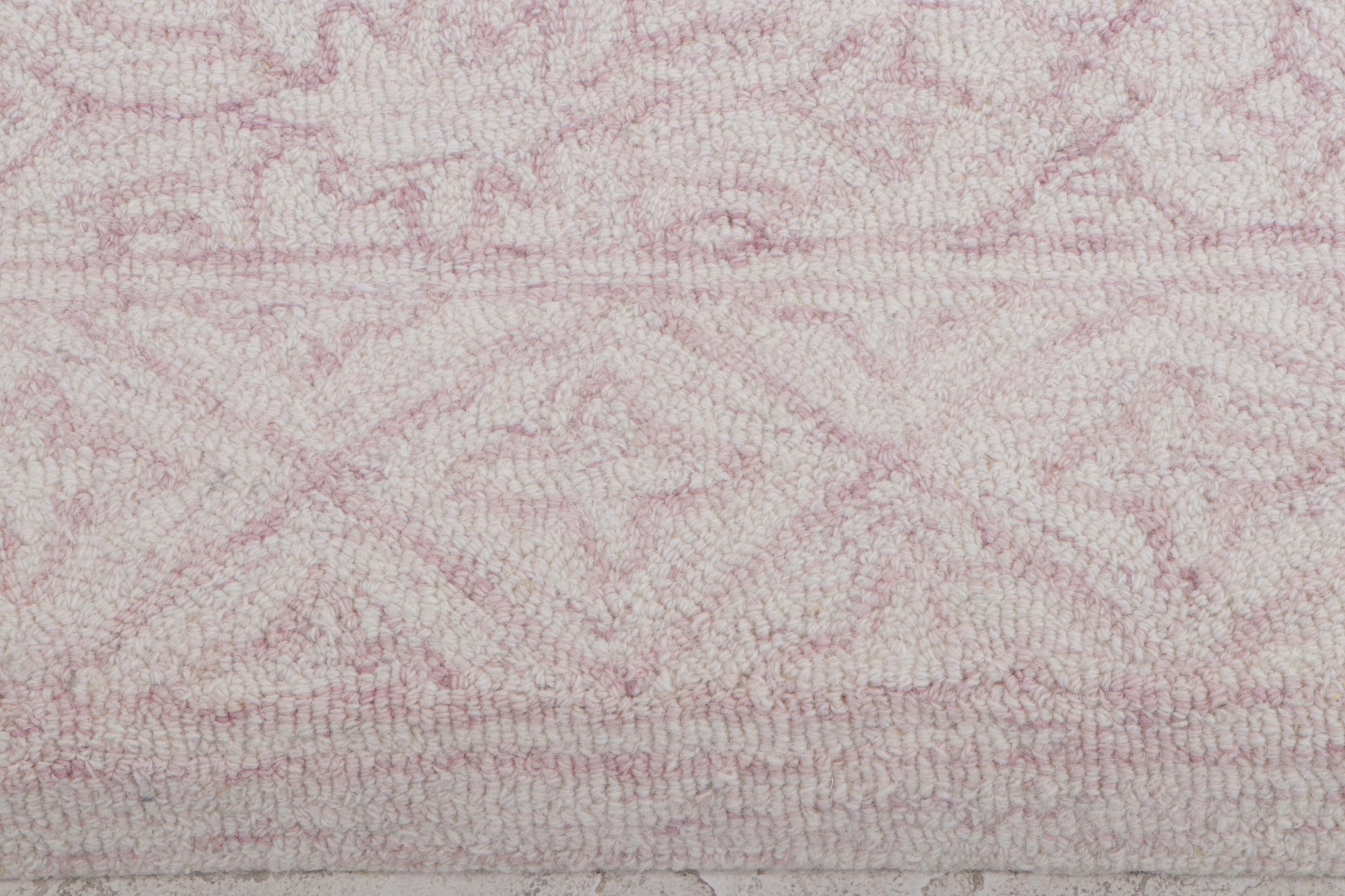 9'1 x 12' Hand-Tufted Threshold Argyle Blush Pink Room Sized Rug