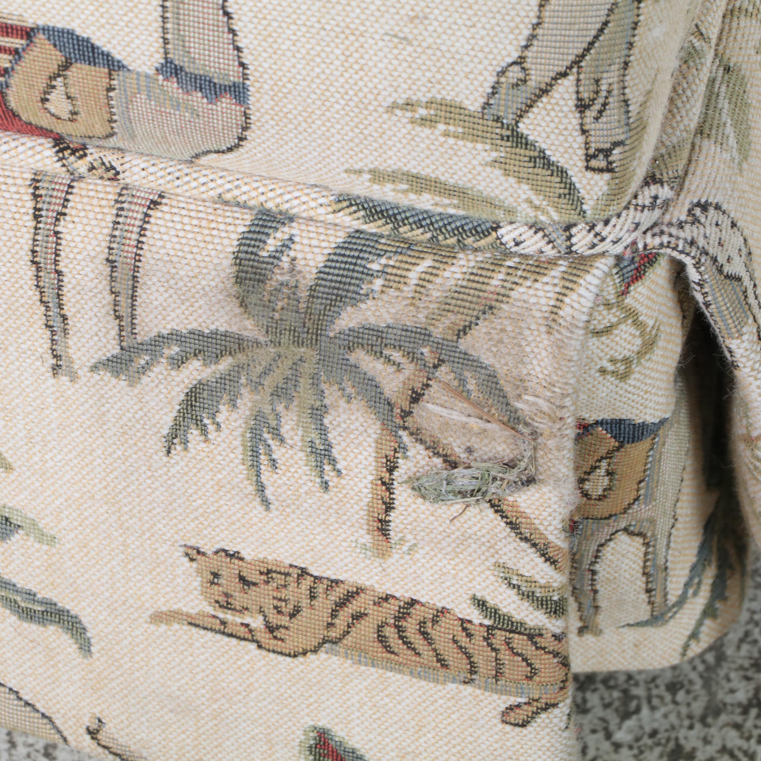 Custom-Upholstered and Buttoned-Down Swivel-Rocker, Late 20th Century