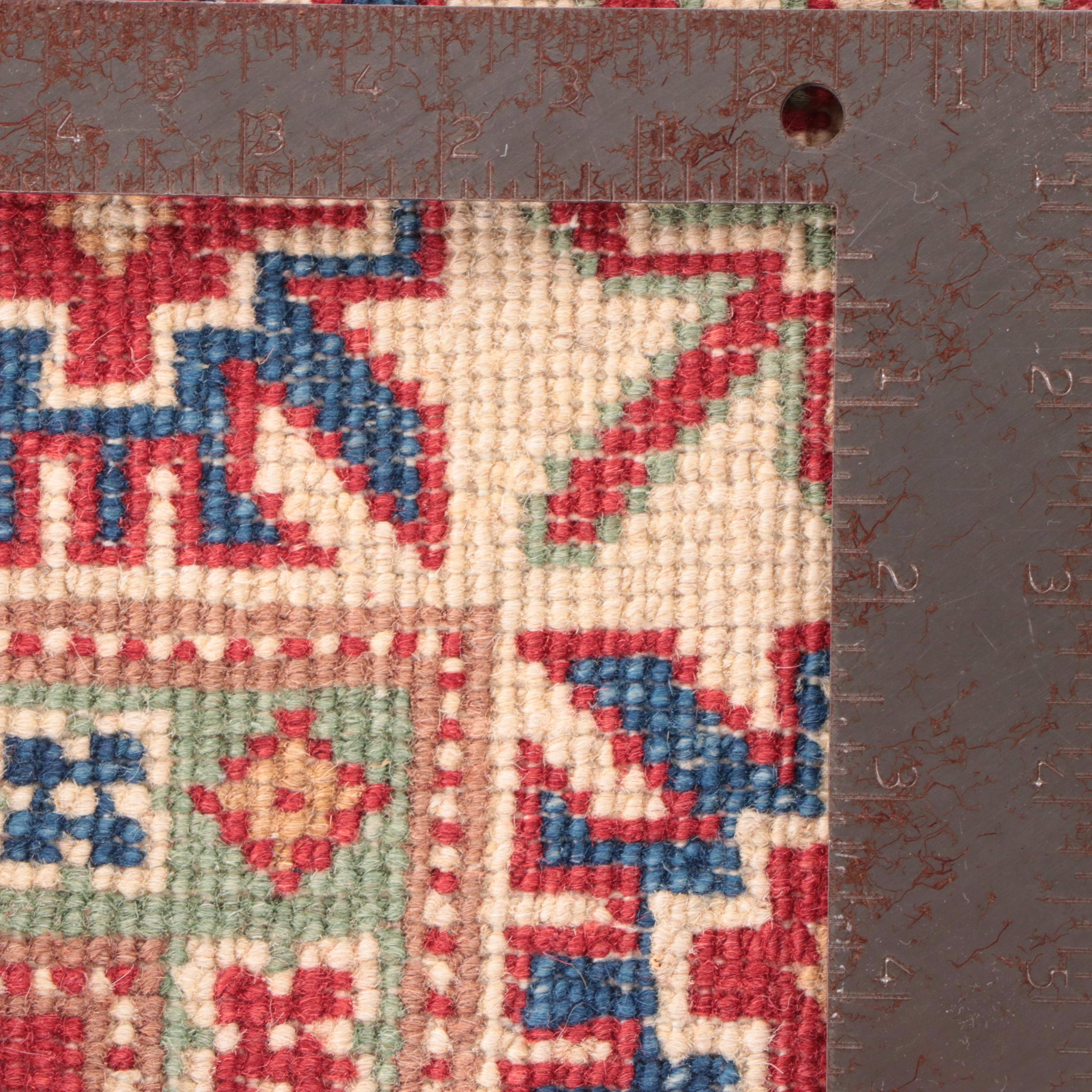 3'3 x 4'10 Hand-Knotted Pakistani Kazak Accent Rug