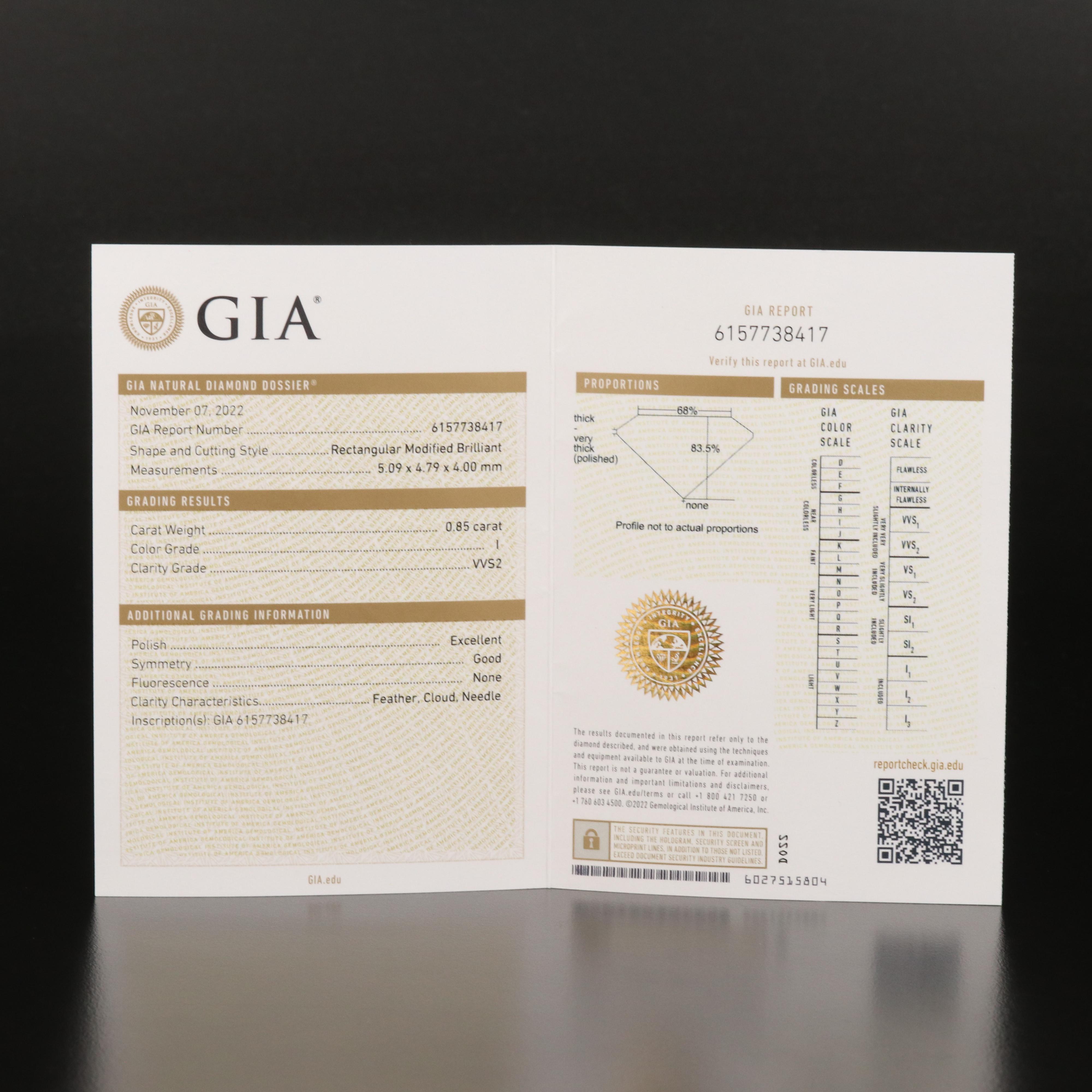 Platinum 1.76 CTW Diamond Stud Earrings with GIA Report and eReport