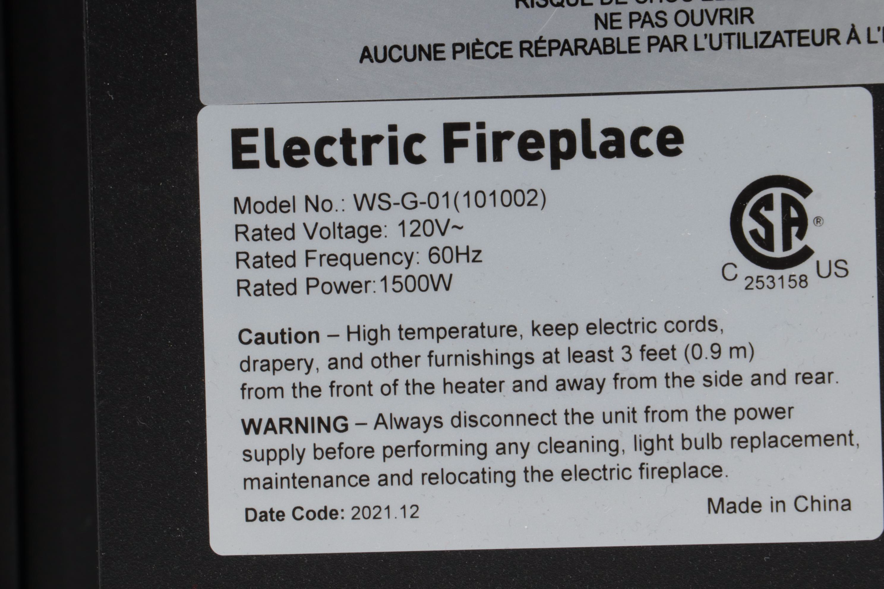 Contemporary Electric Wall Mounted Fireplace