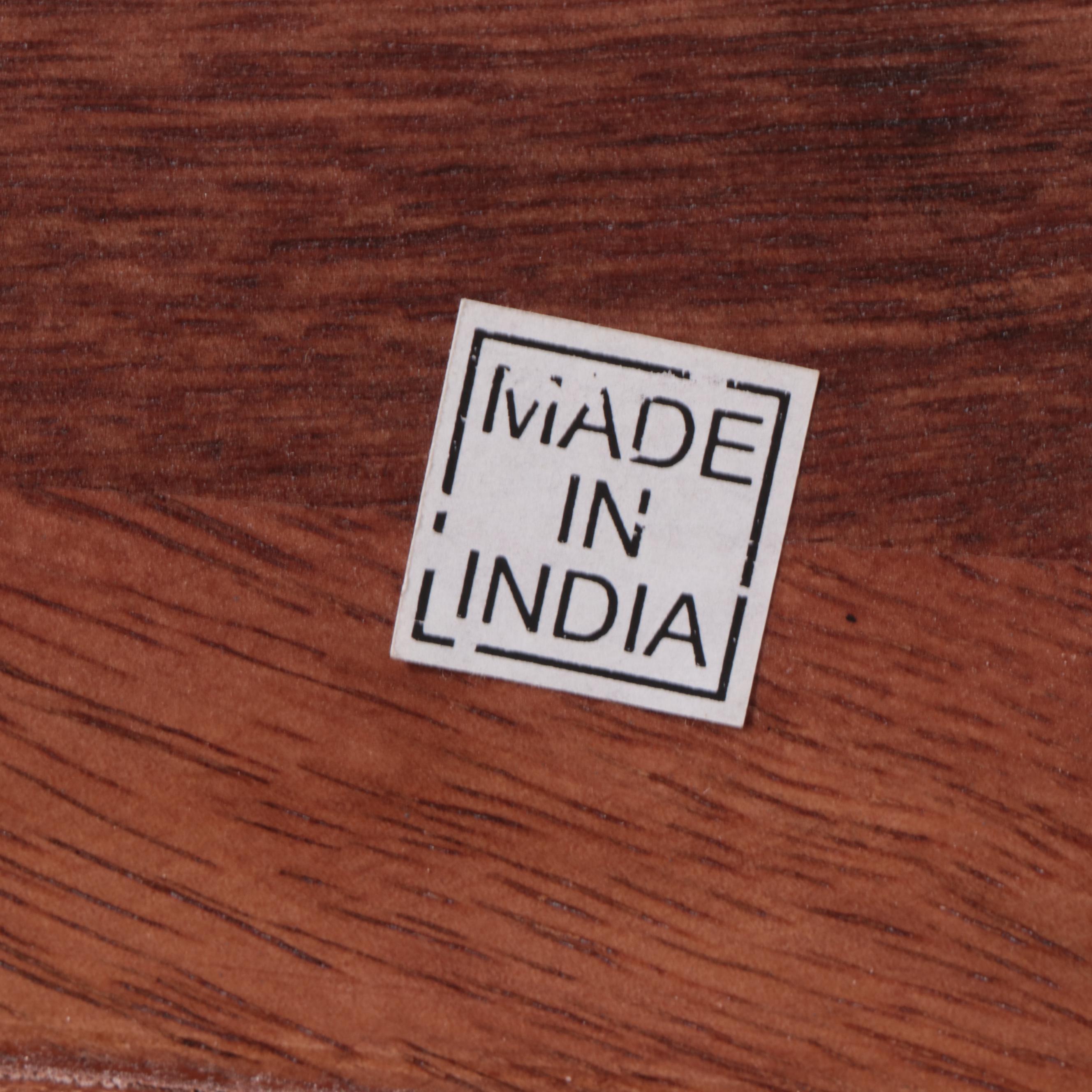 Industrial Style Cast Iron and Hardwood Adjustable-Height "Crank" Side Table