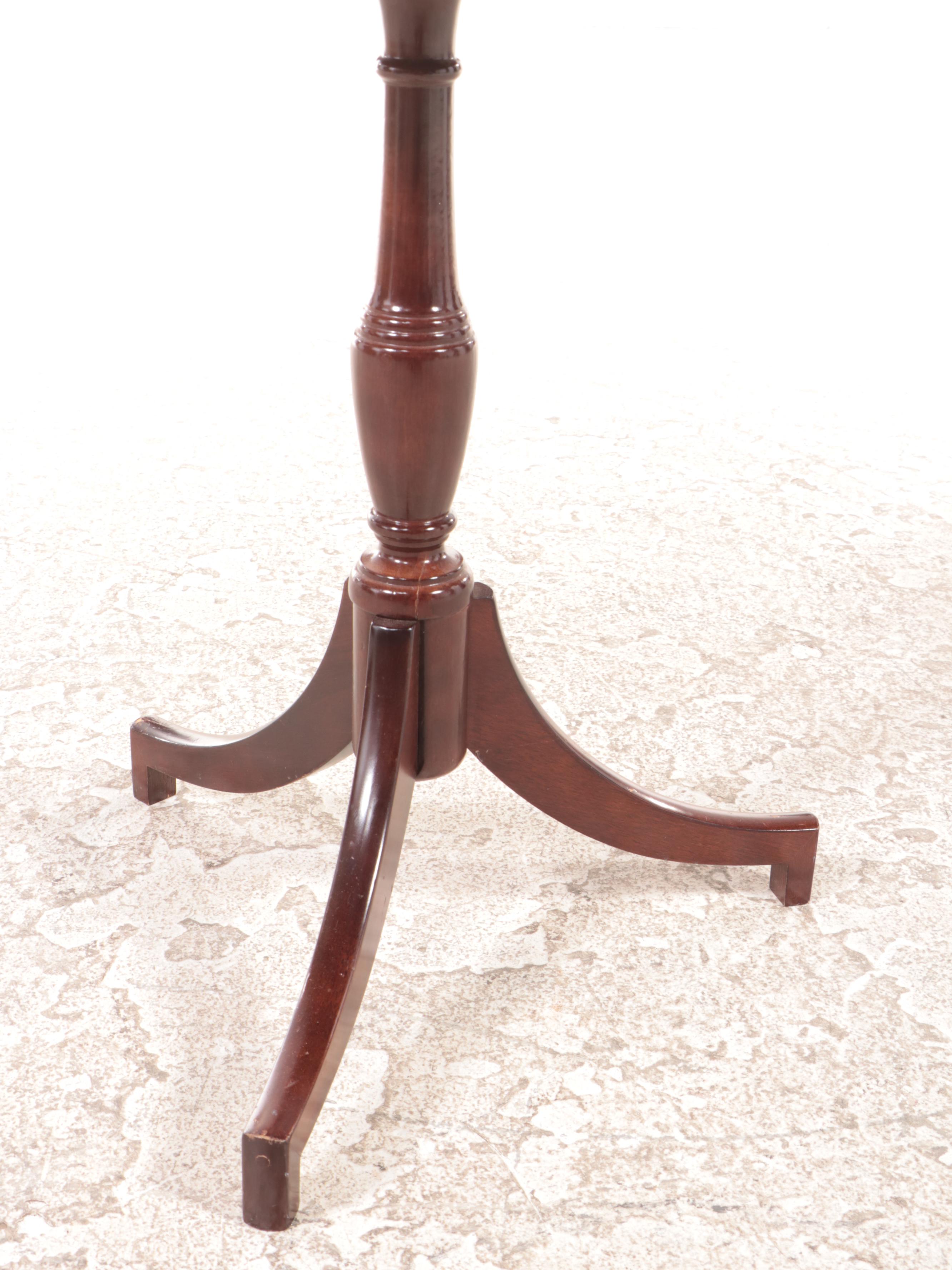 The Bombay Co. Regency Style Mahogany-Stained Tripod Table, Late 20th Century