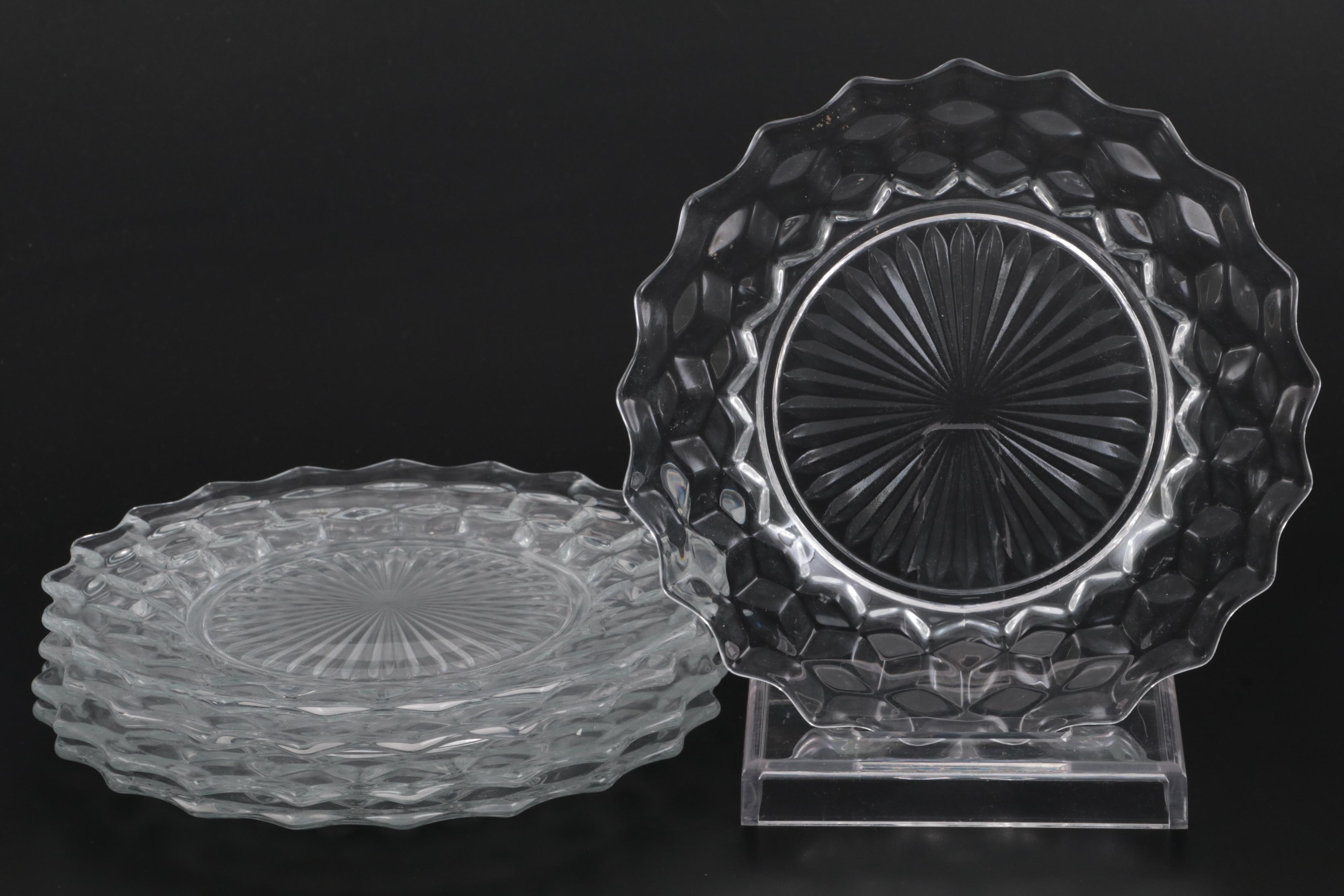 Fostoria Glass "Argus" Stemware and "American Clear" Plates, 20th Century