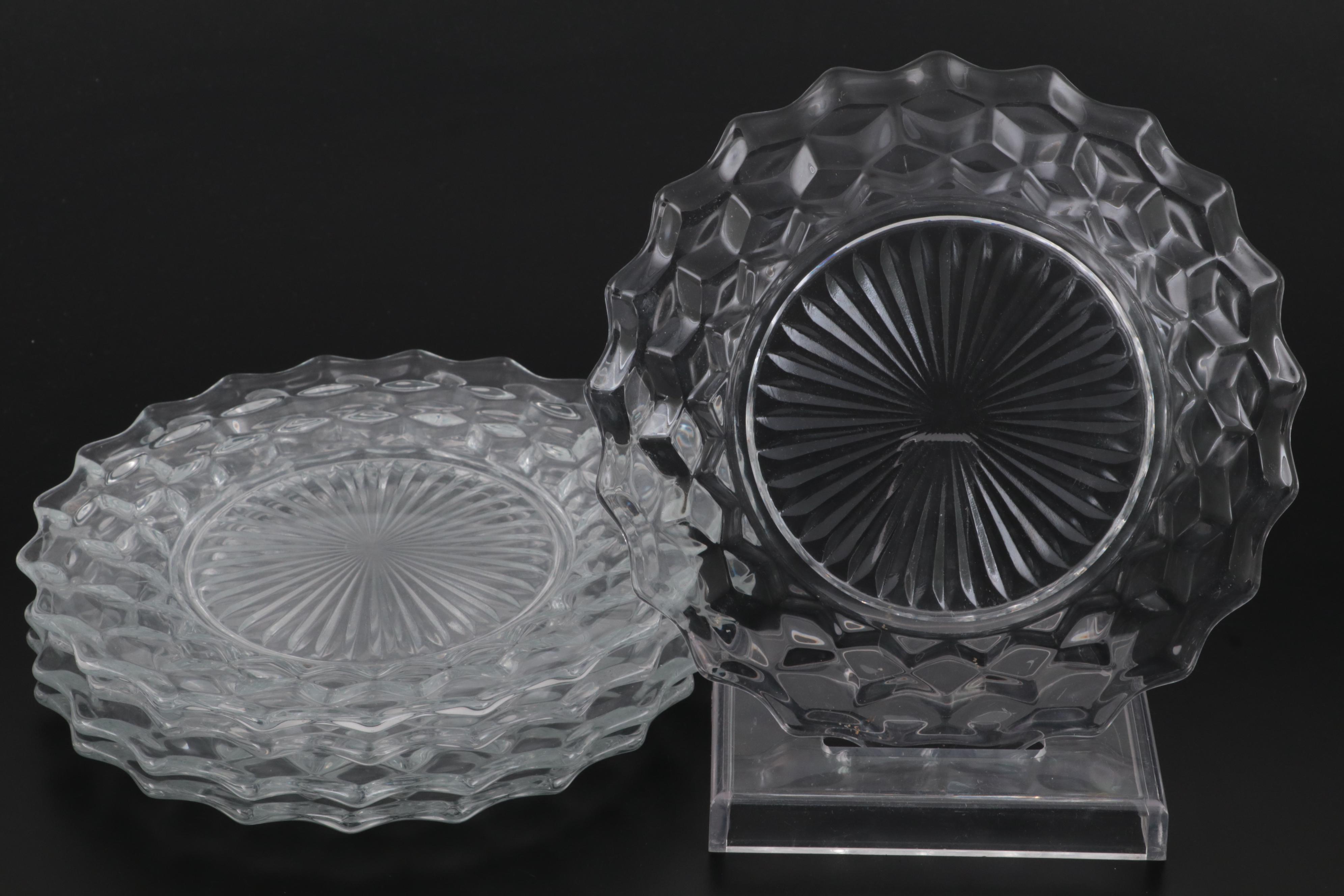 Fostoria Glass "Argus" Stemware and "American Clear" Plates, 20th Century