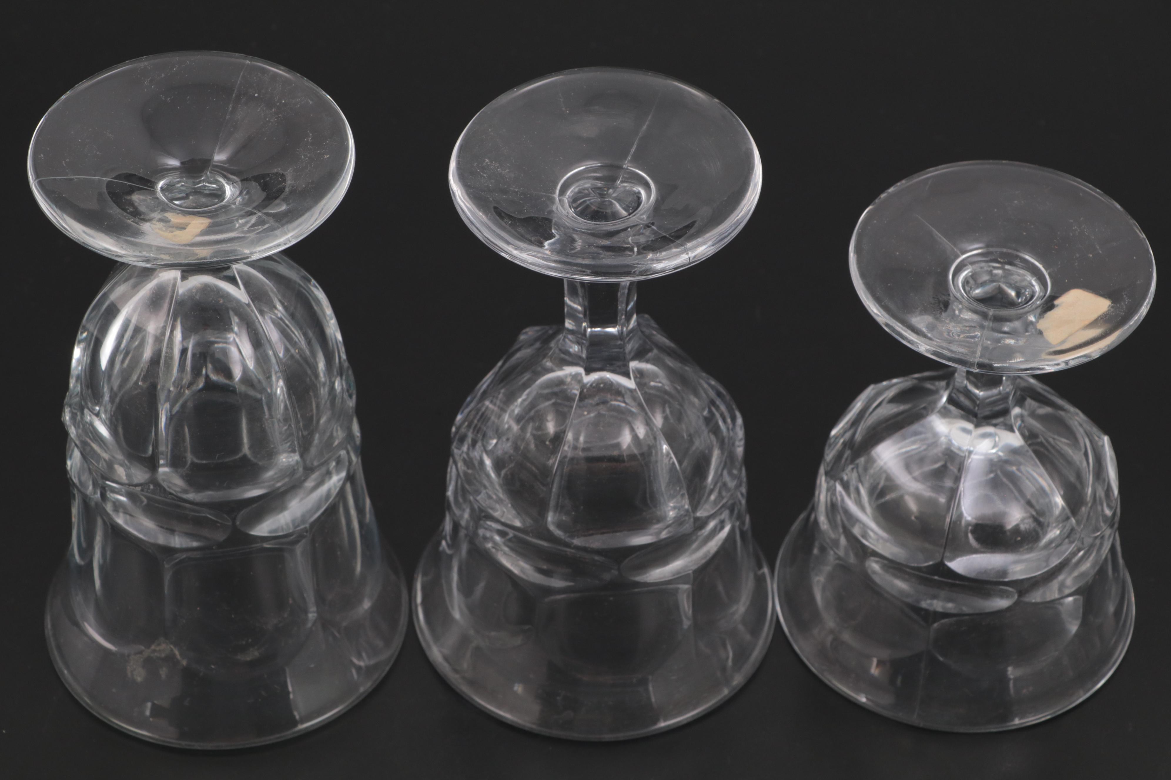 Fostoria Glass "Argus" Stemware and "American Clear" Plates, 20th Century