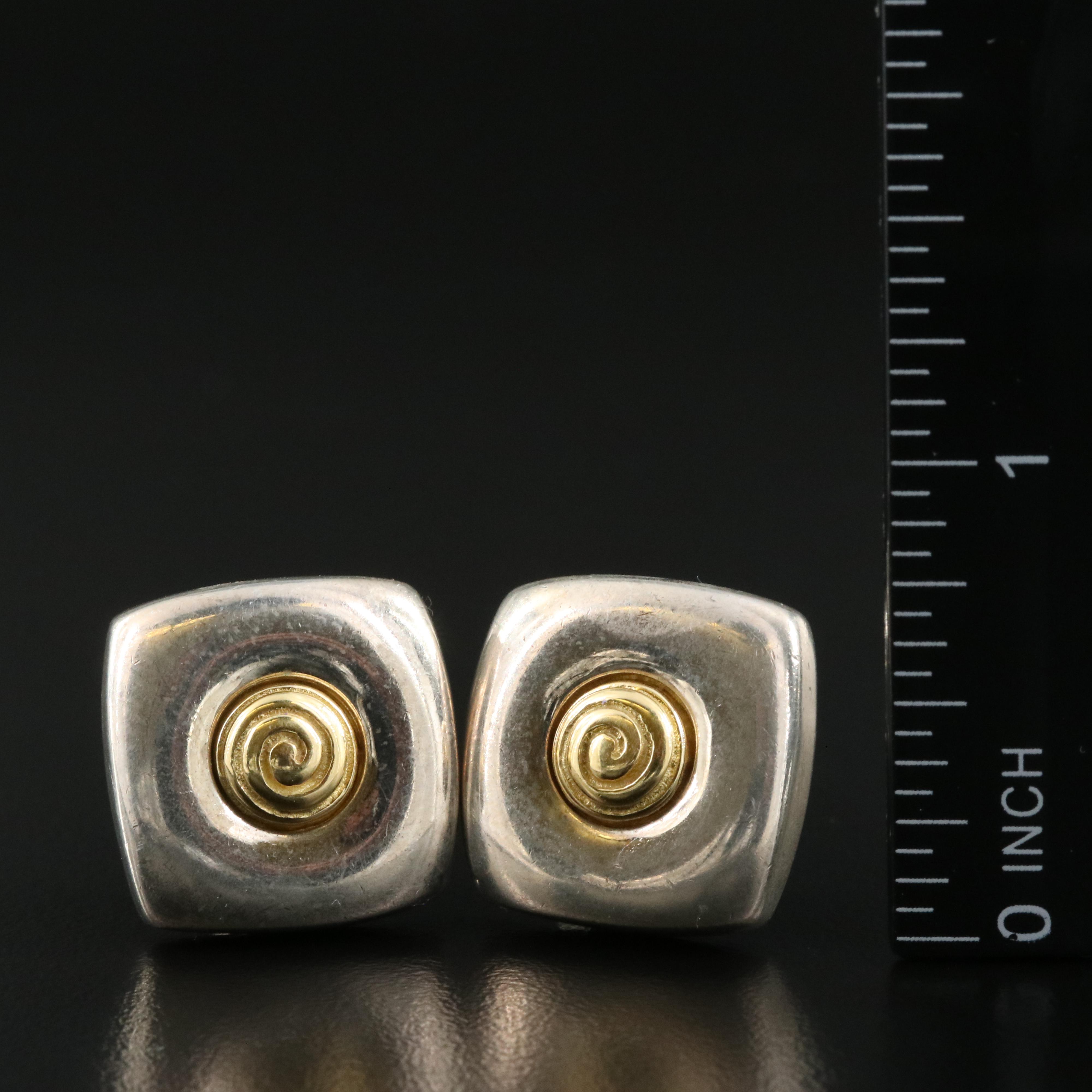 Caroline Ballou Earring and Pendant Necklace Set in Sterling with 18K Accents