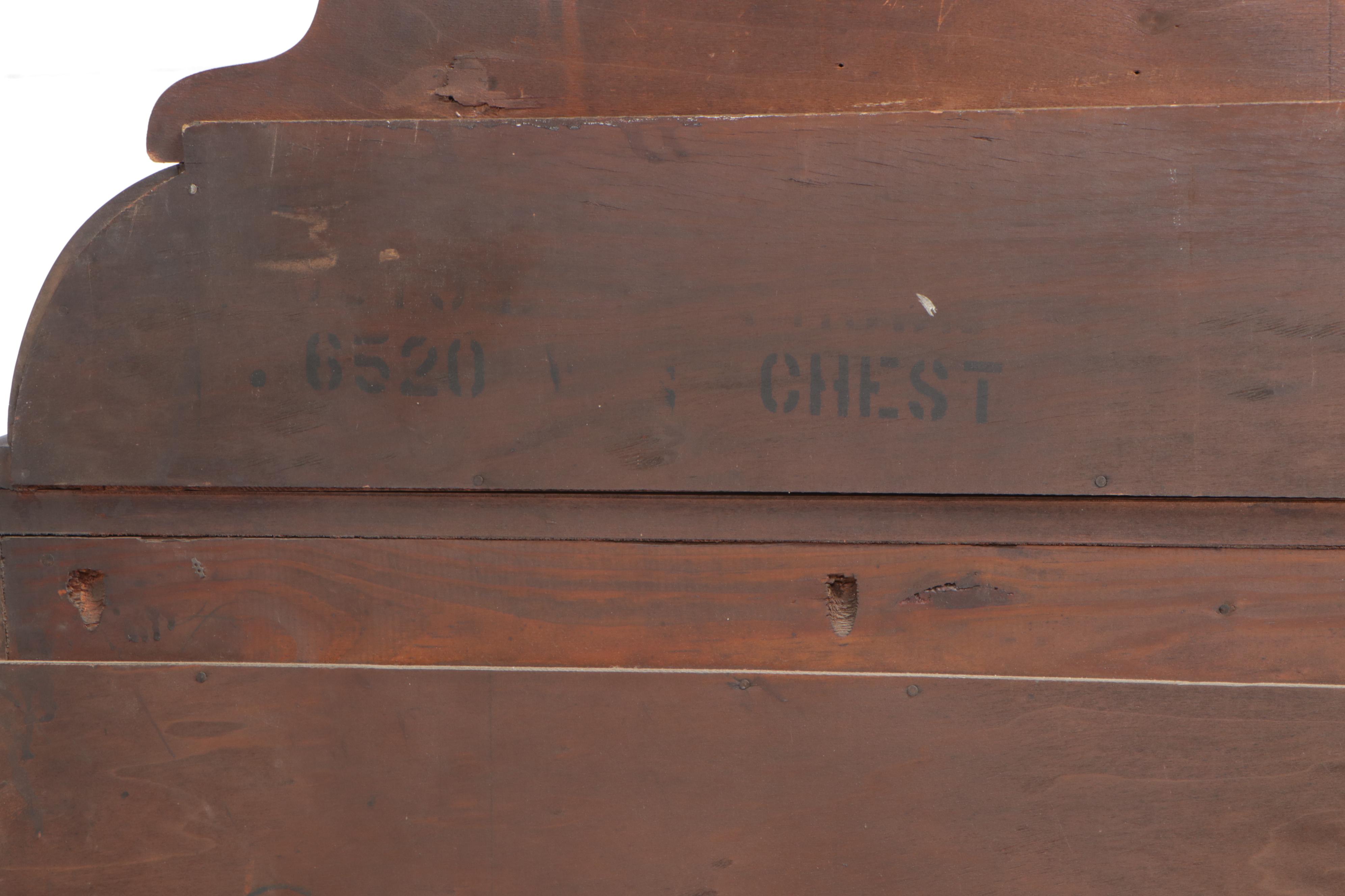 Jacobean Revival Walnut-Veneered Chest of Drawers, Circa 1930