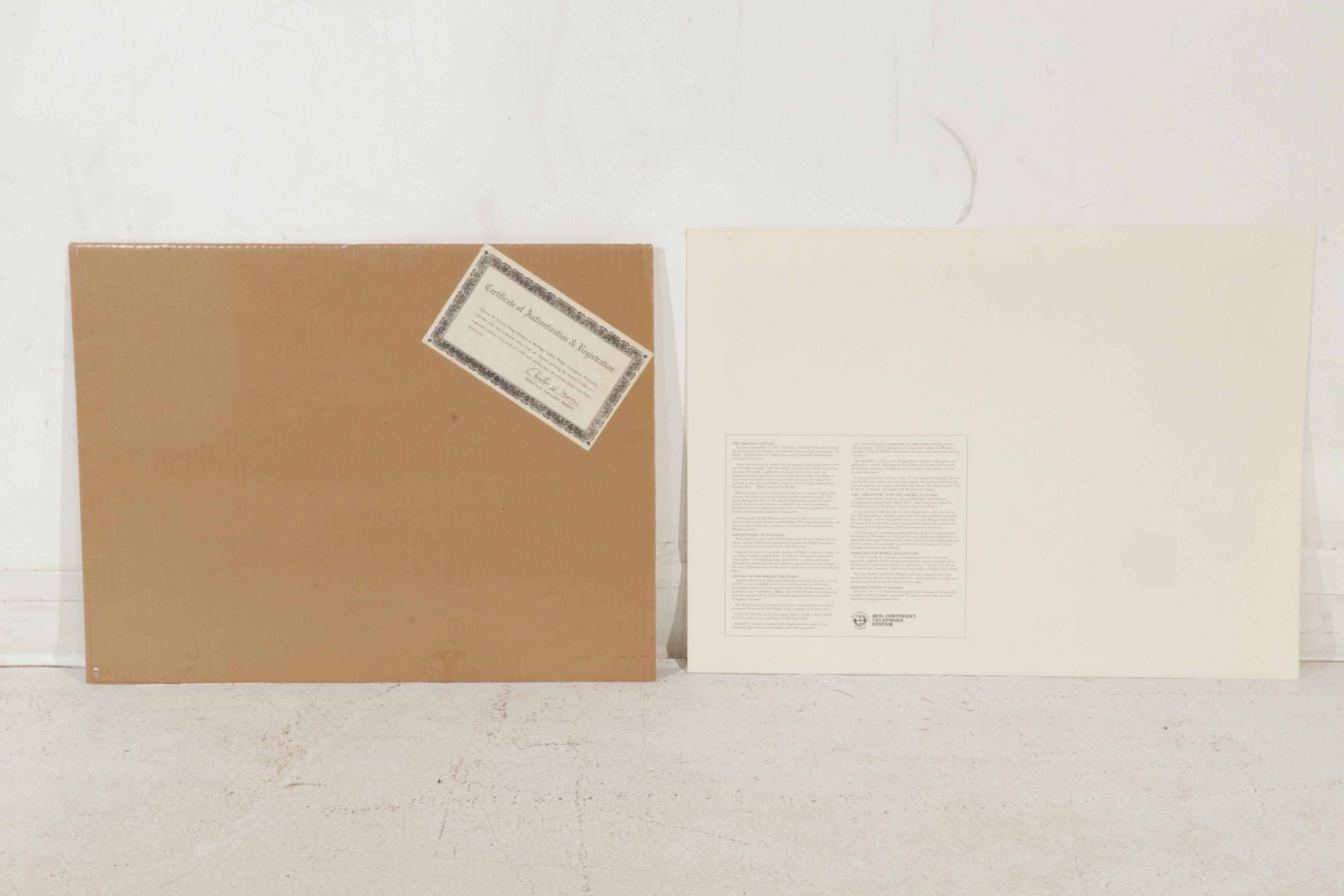 Harold Collins and Tom Kenney Offset Lithographs, Late 20th Century